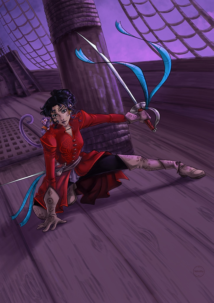 Charadesign et illustration digitale - Lame Bleue par nogarra