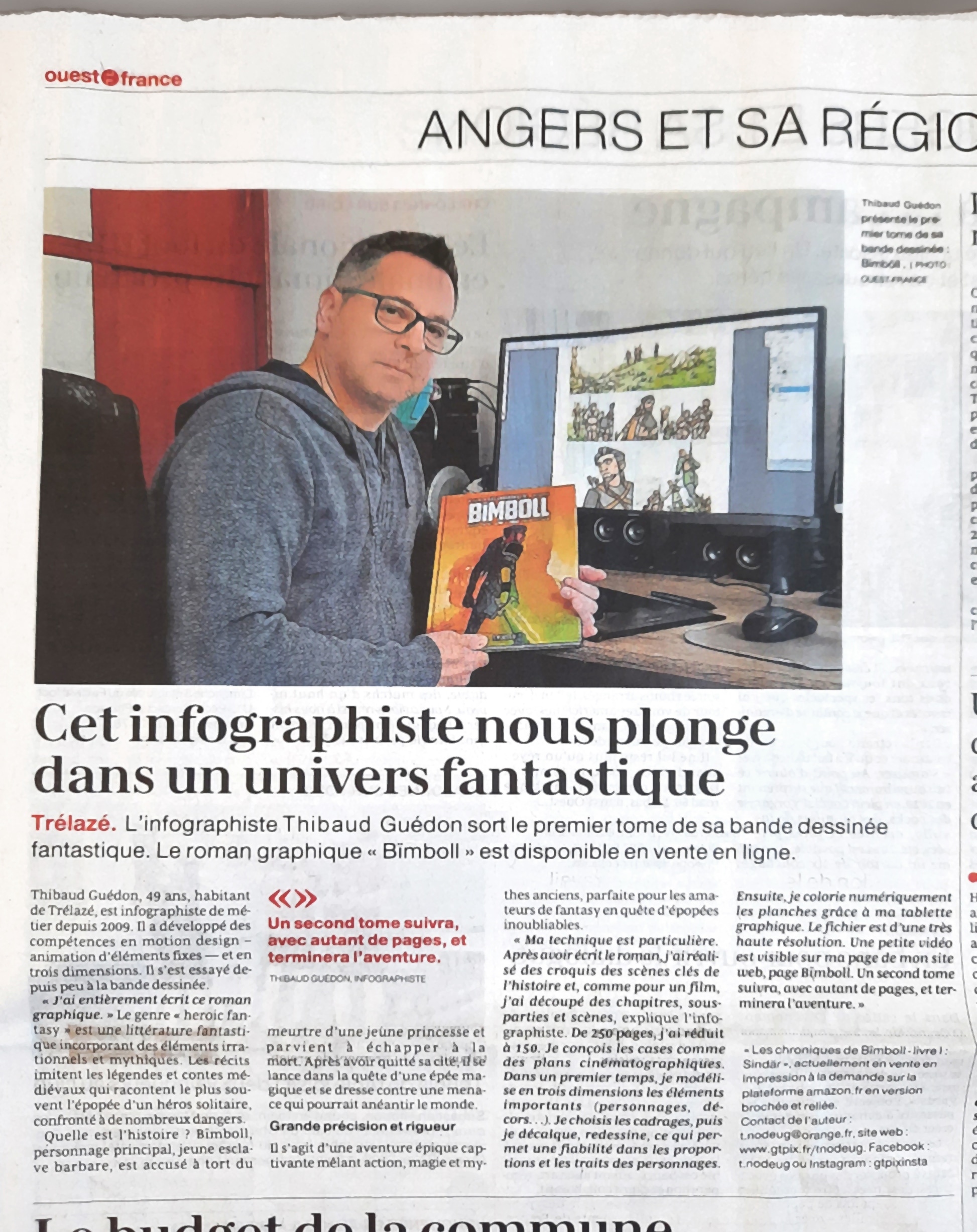 Les Chroniques de Bïmboll - Livre 1 : Sindär - Ouest France du 28-04-26 par gtpix