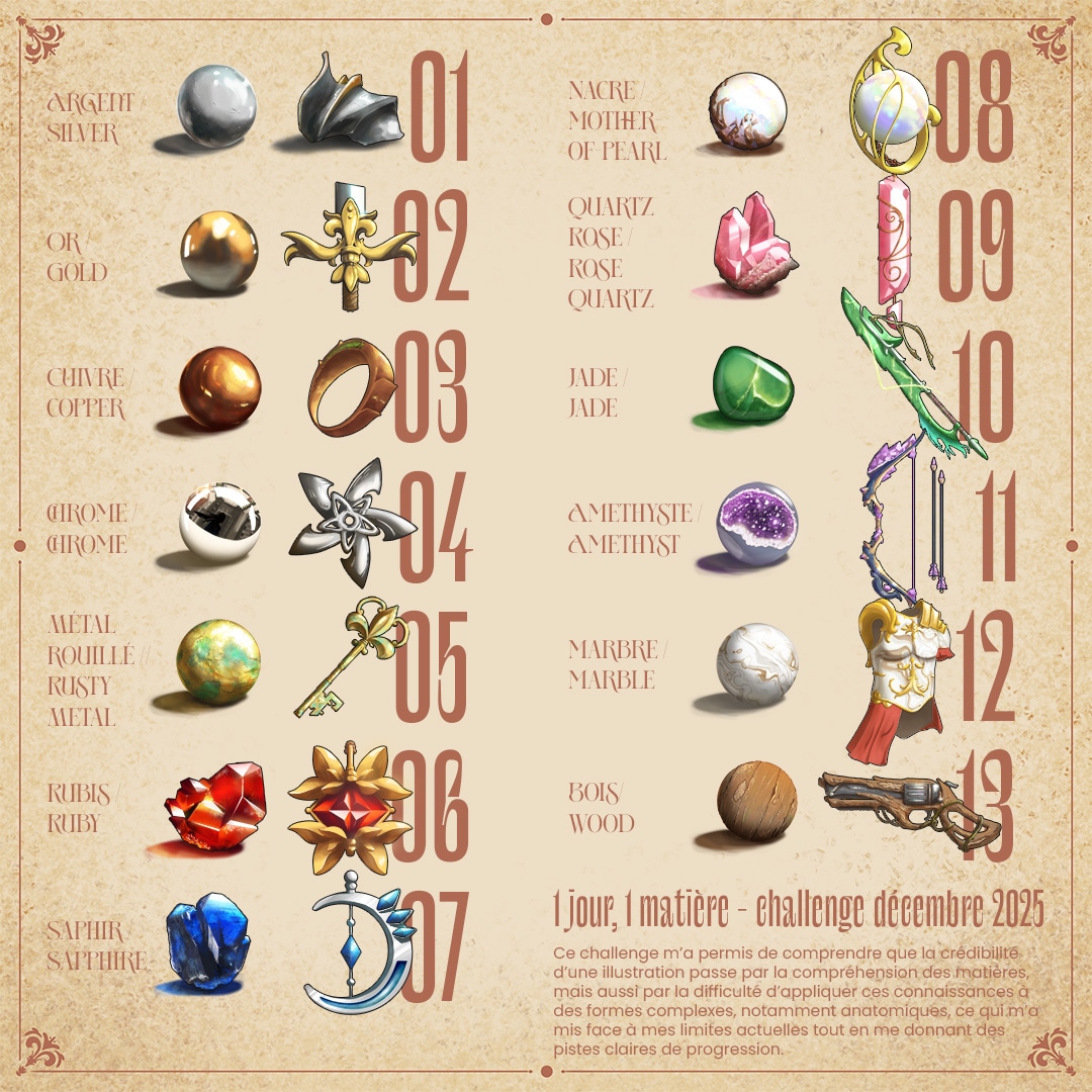 Recap challenge decembre 2025 par soryun_art