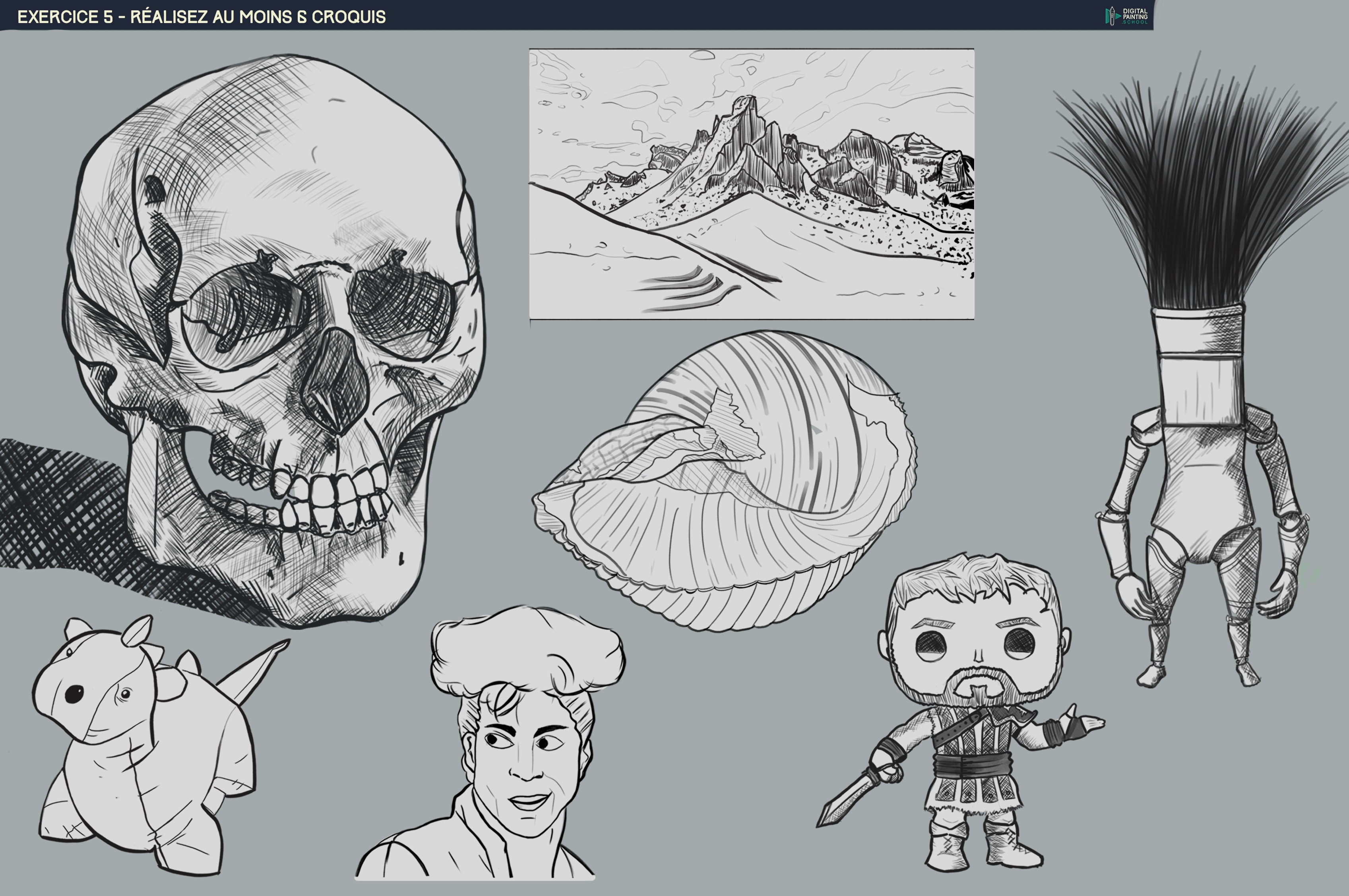 Planche finale des croquis :) par F.u.r.i.e