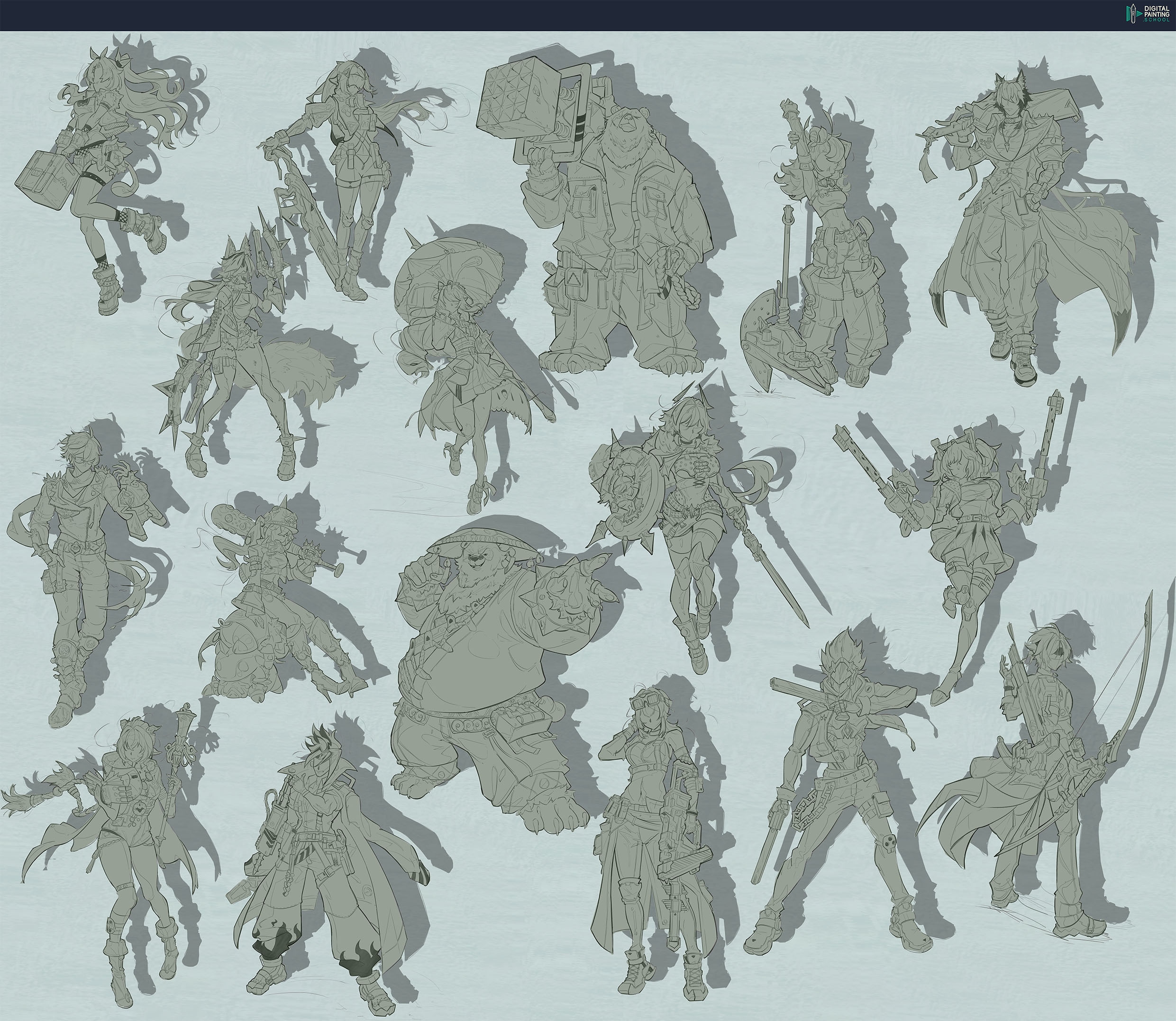 Planche de Personnages ZZZ par Ludo