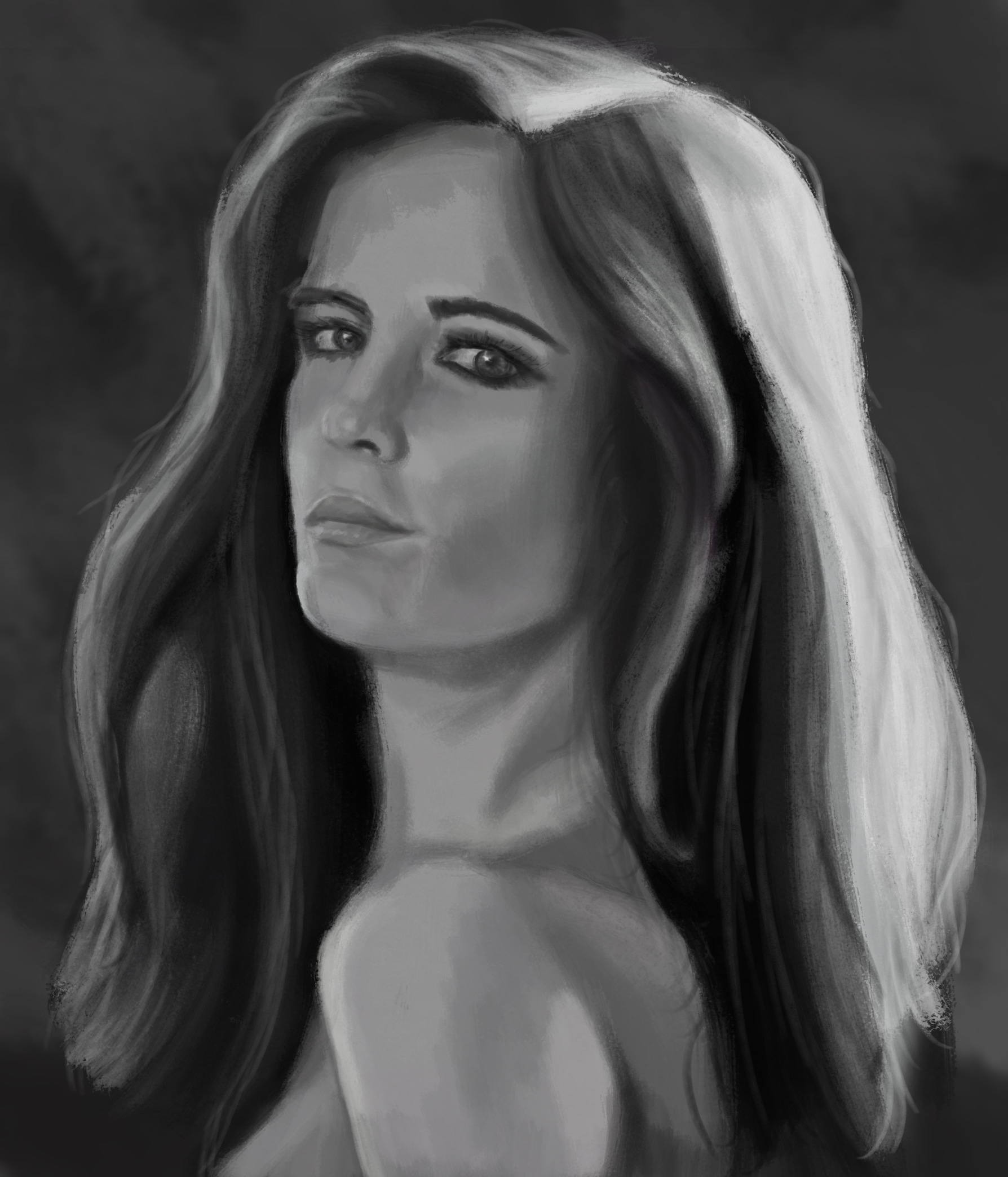 Portrait en niveau de gris par Lapanthereloir