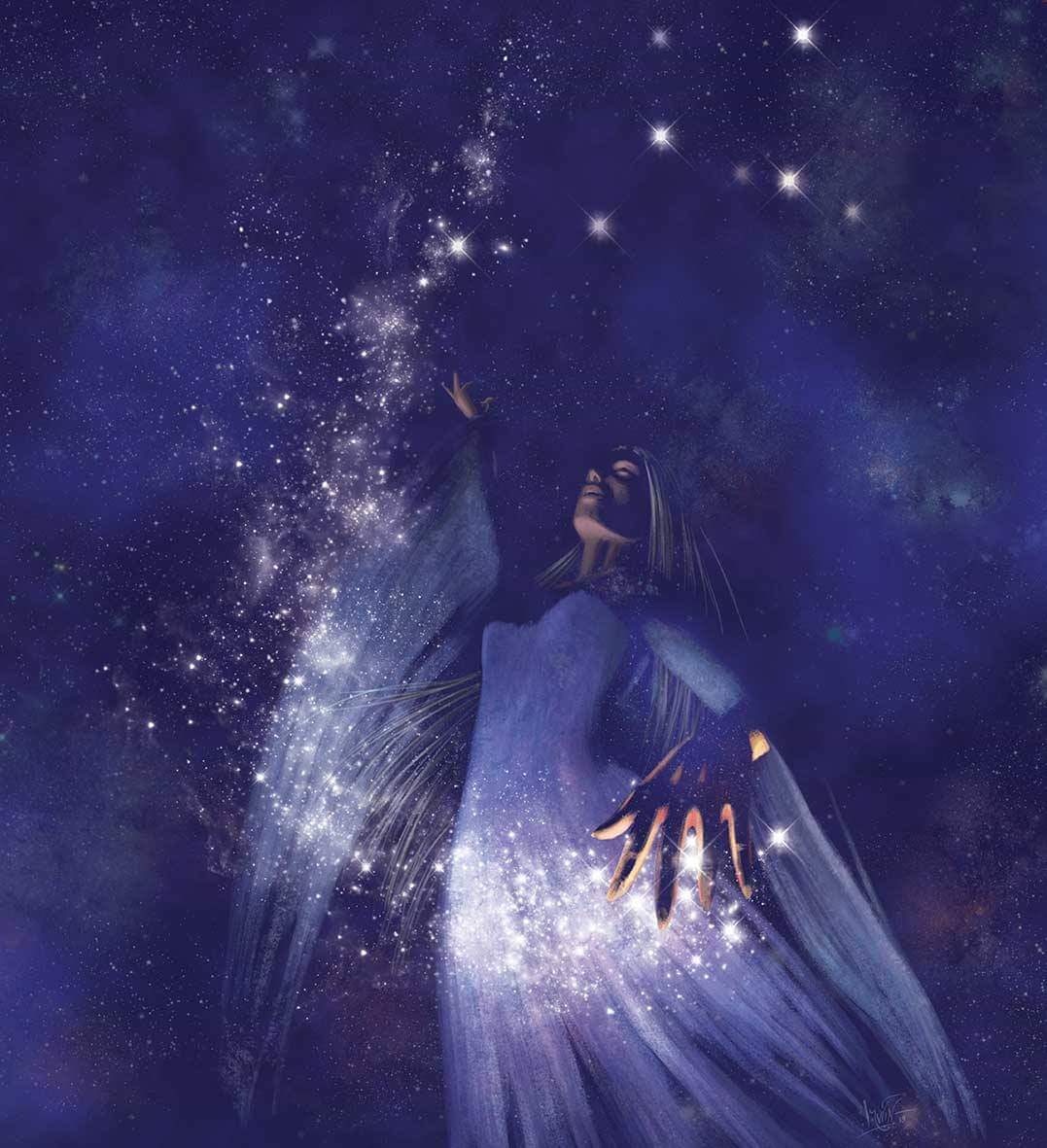 Varda créant les étoiles par Irwin