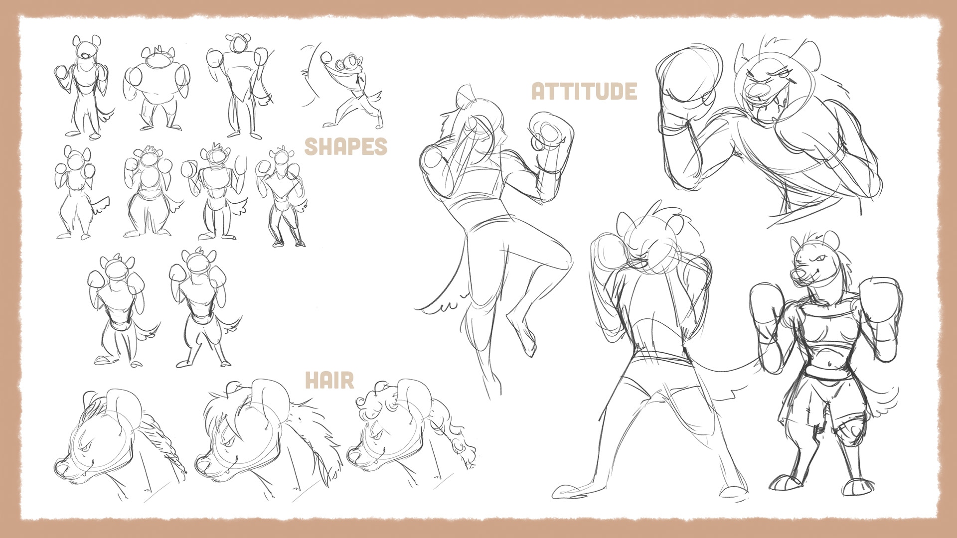 Hyène Boxeuse par Julie Cellarier