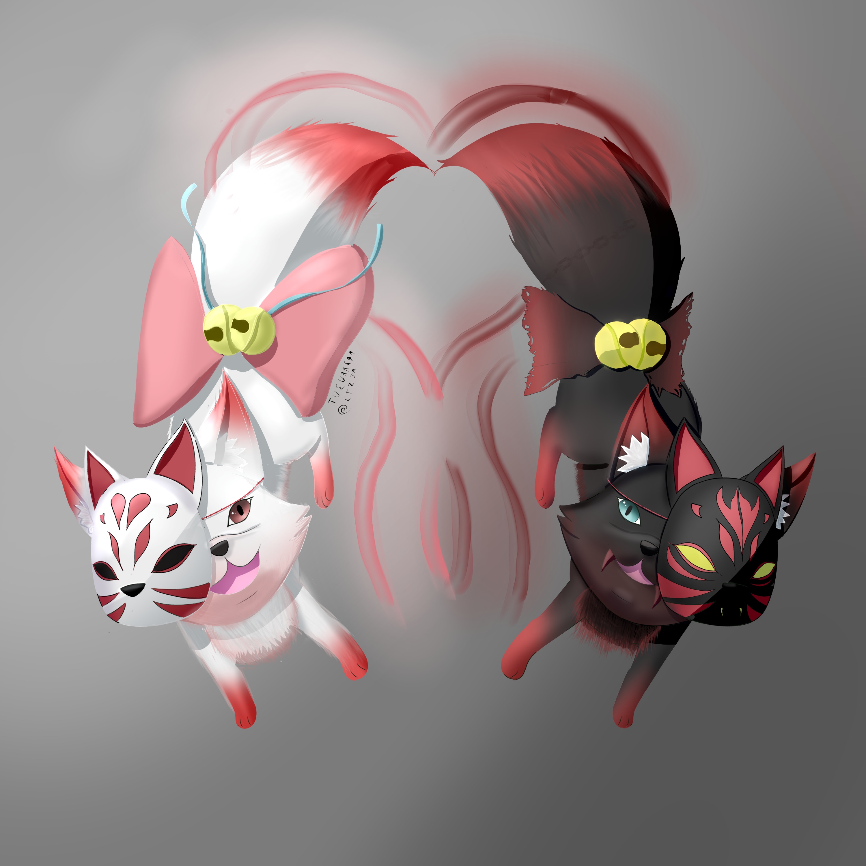Mes oc en forme de renarde par tueurred1