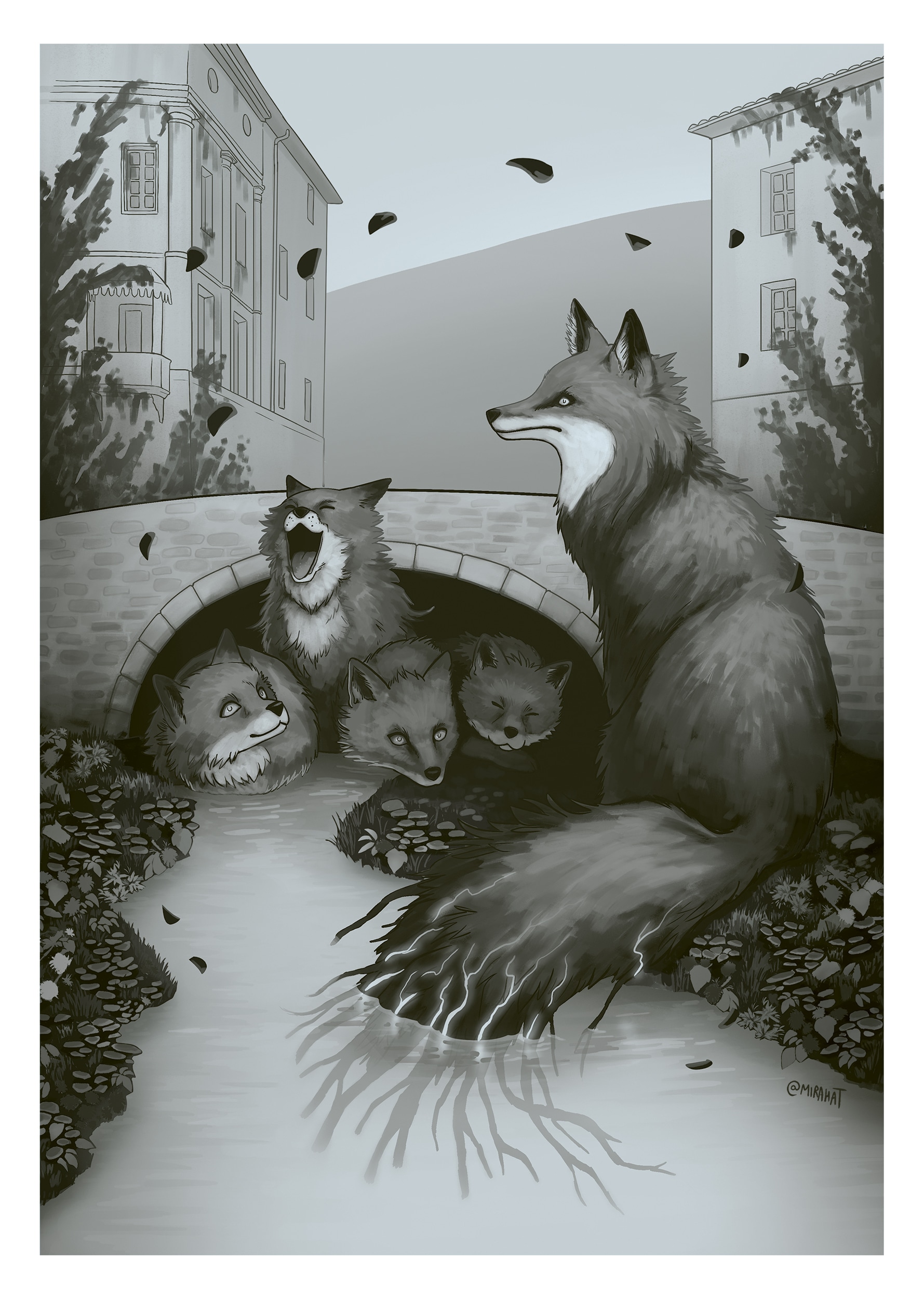 Renards géants - Pont par Mirahat