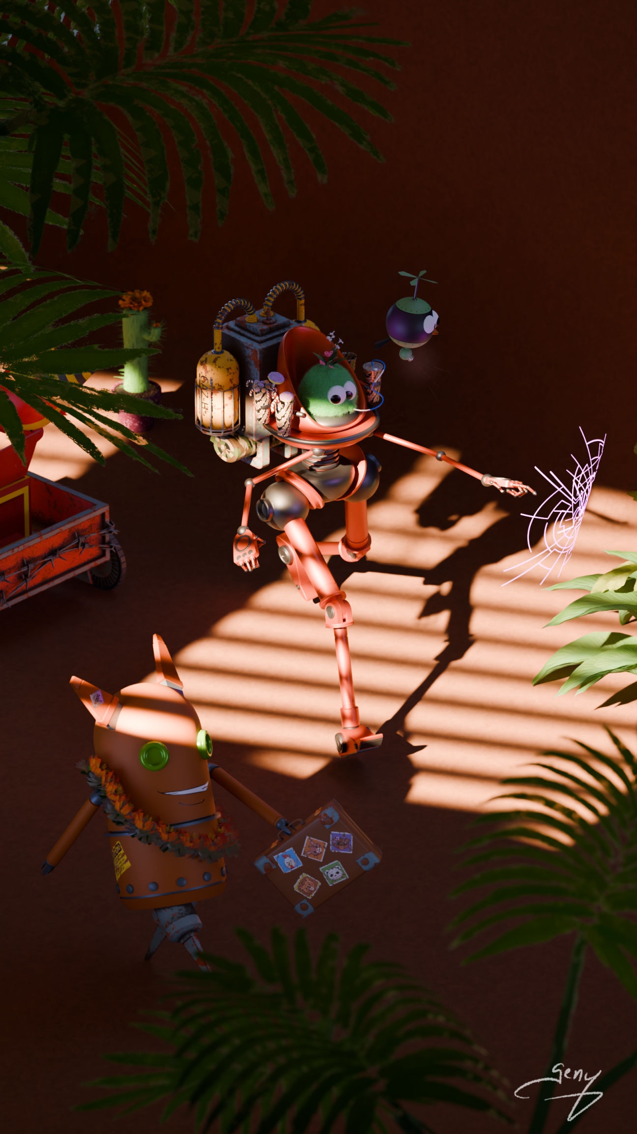 Pioupiou & Le Robot Fou par geny