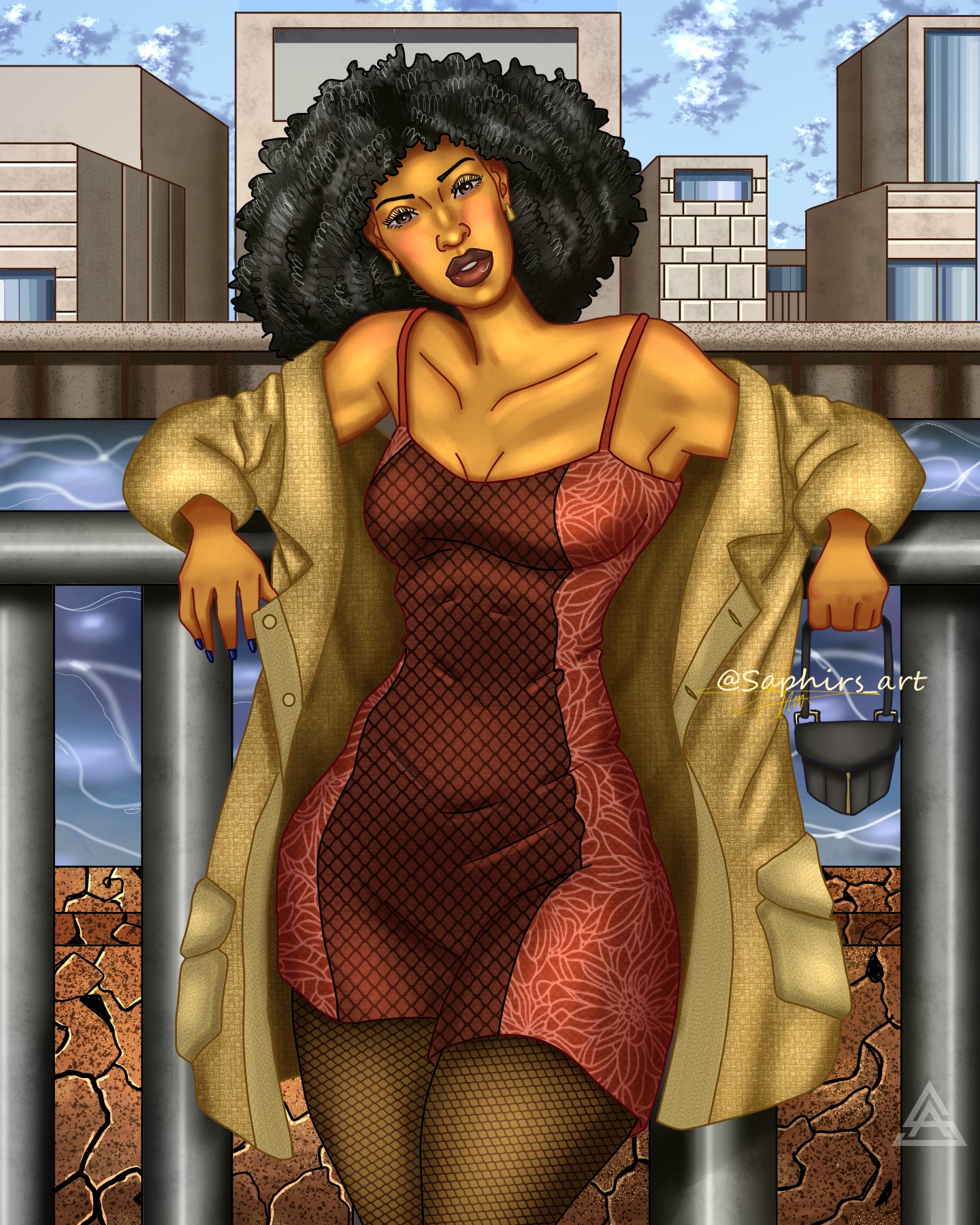 Voici un de mes digital painting par saphirsart