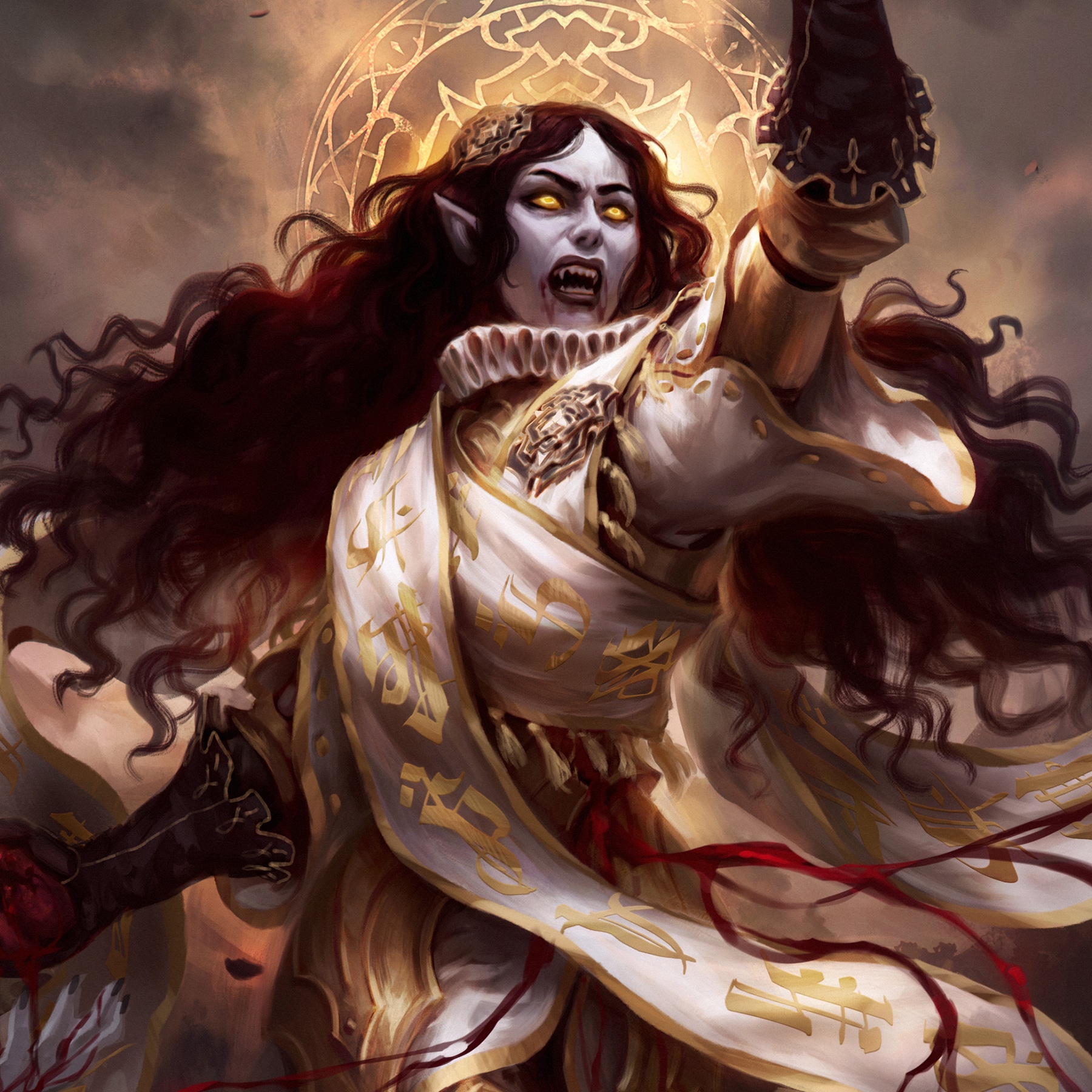 Elenda, the Dusk Rose - MTG fan art par dentifreaks