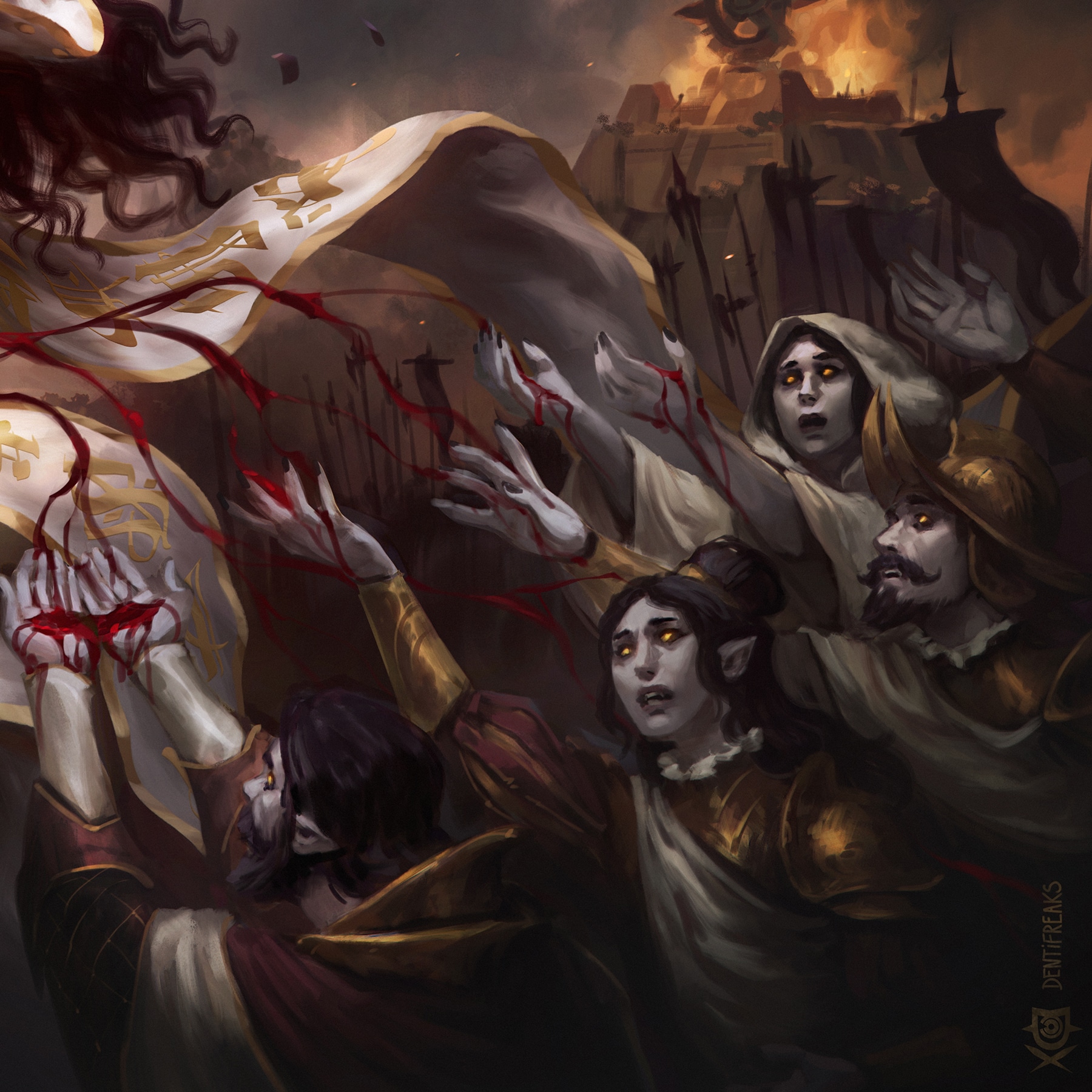 Elenda, the Dusk Rose - MTG fan art par dentifreaks