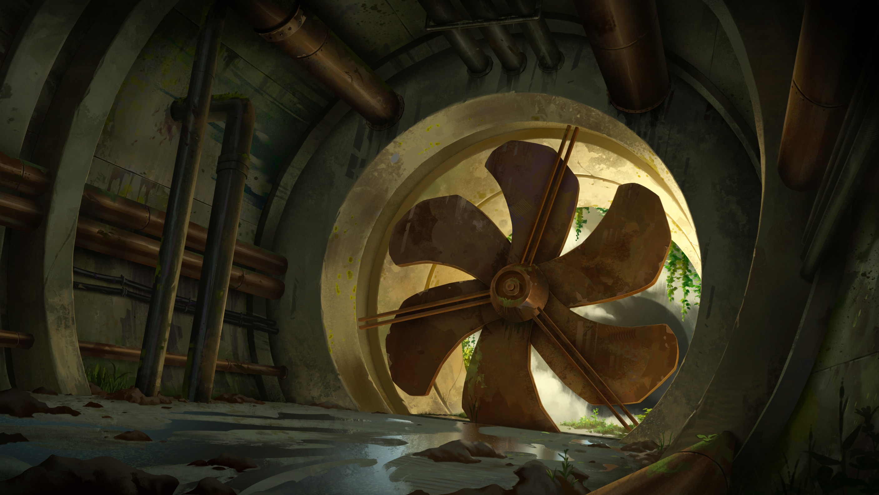 Underground environment - Background Painting 03 par adrienG