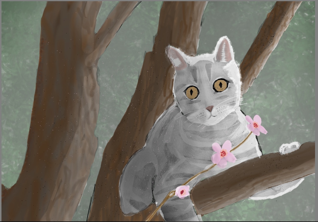 screenshot du dessin de chat par mulog