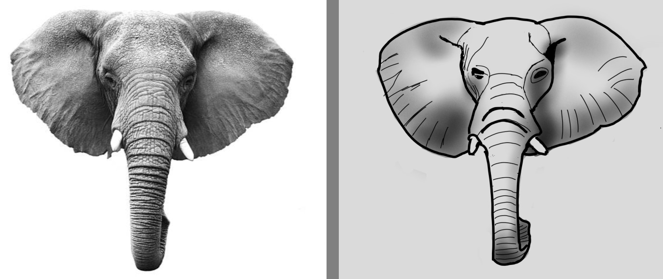 Tête d'éléphant par edwintorisaen