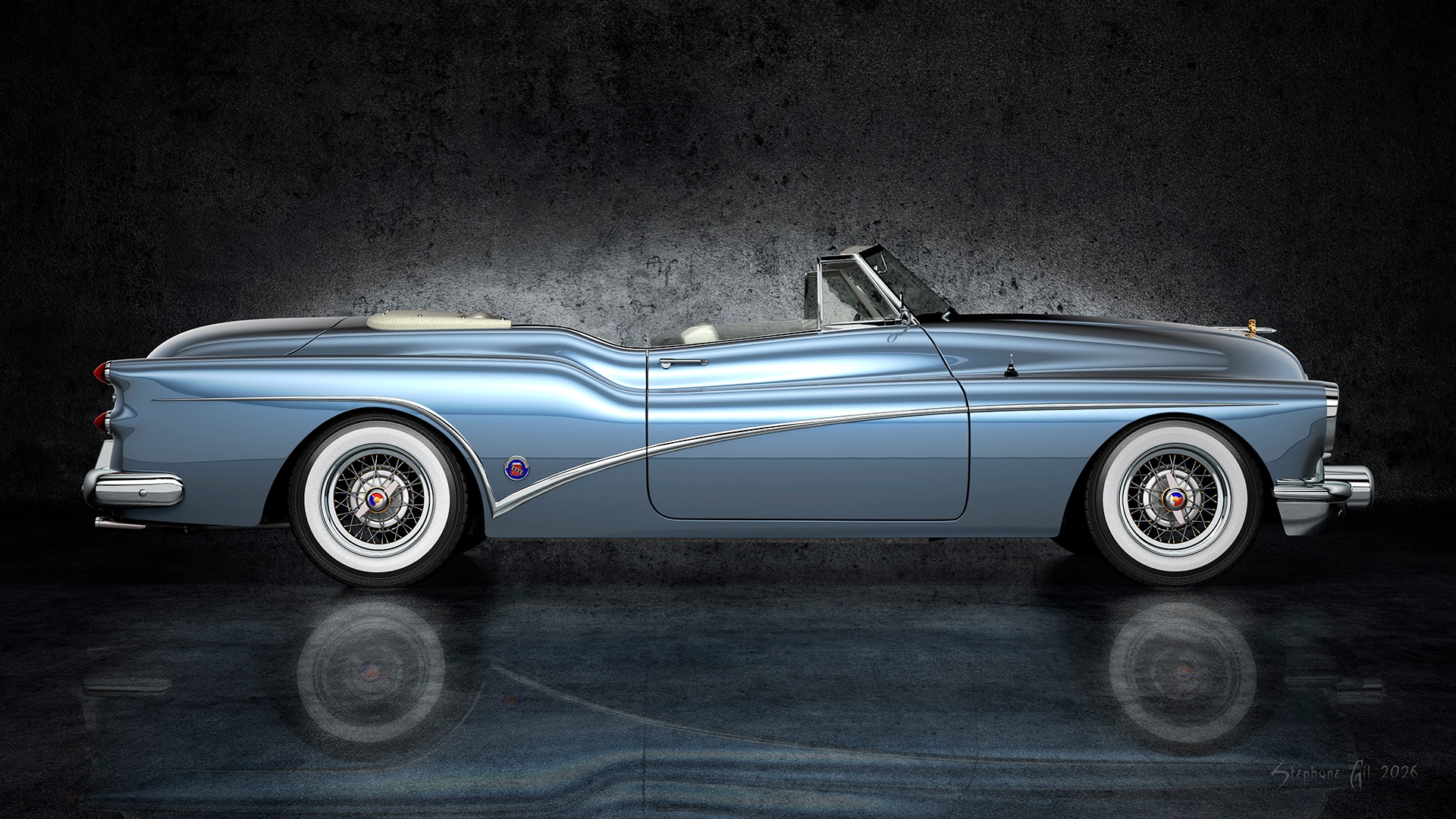 Buick Skylark 1953 - profil par angelesteban