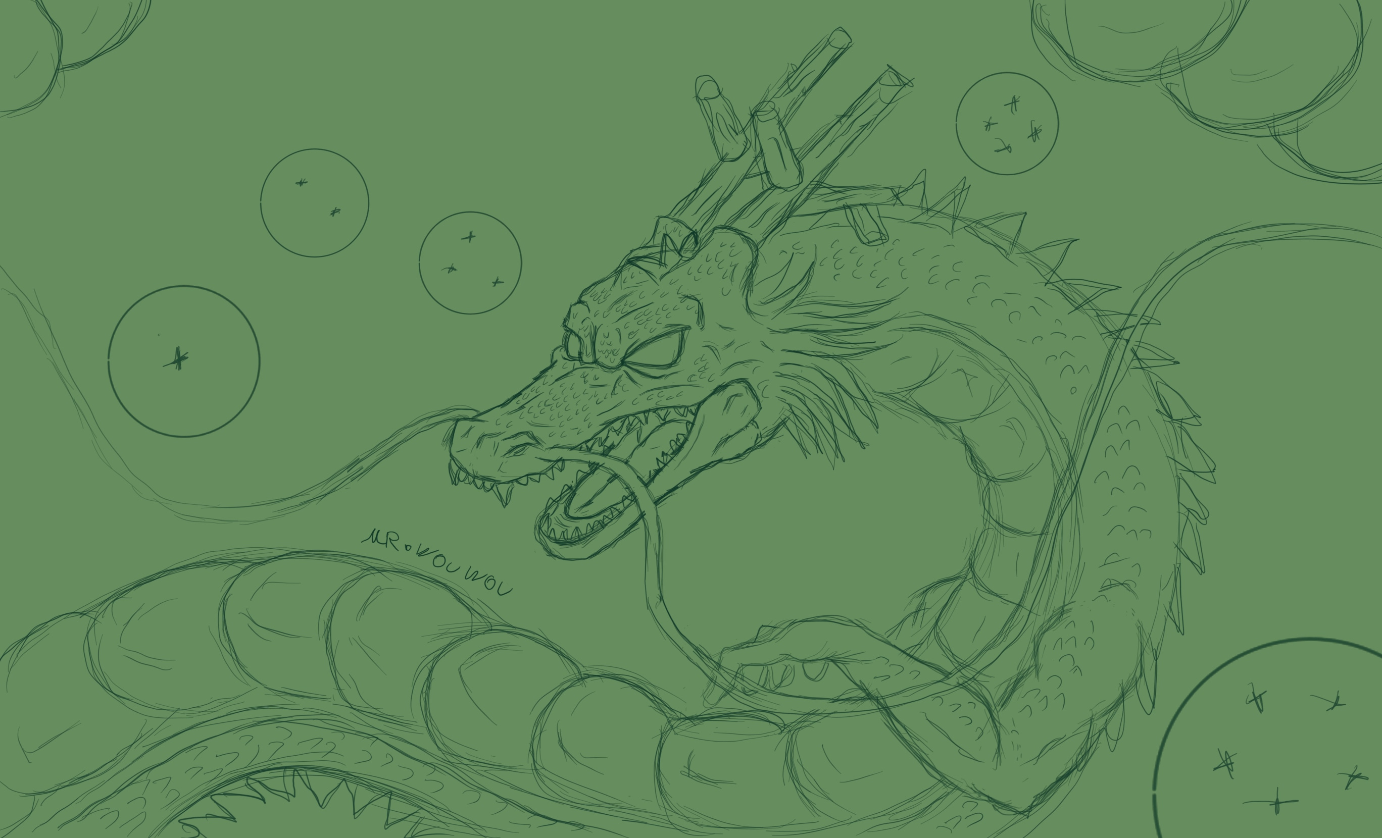 Shenron Sketchart par Mr.Wouwou