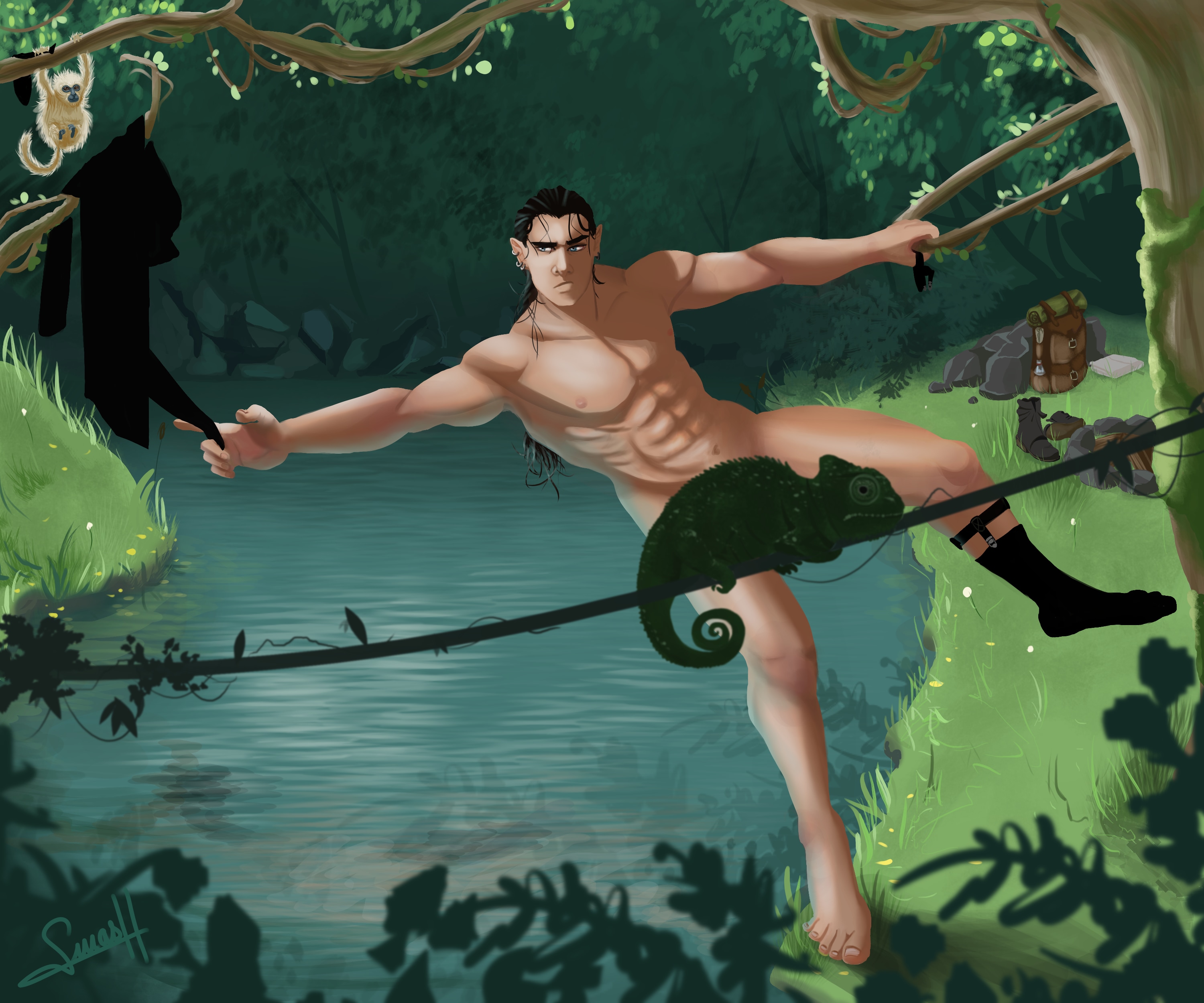 Pose, musculature et humour ! par smash_no_jutsu