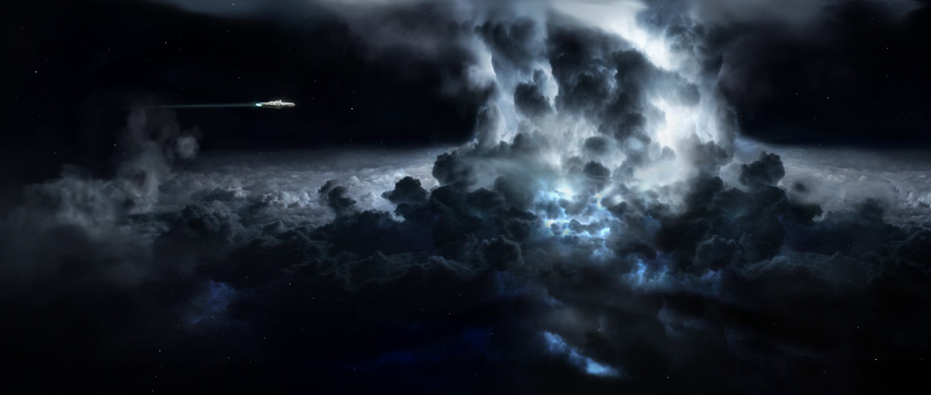 Storm in space par Berru