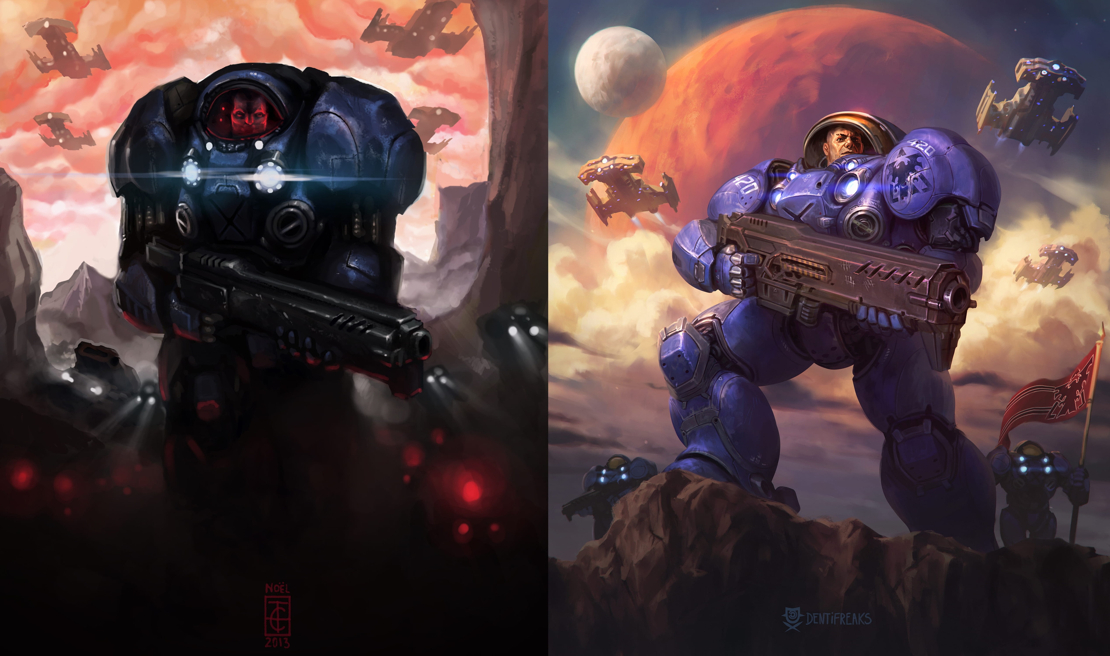 Starcraft marine - remaster d'une vieille illus par dentifreaks