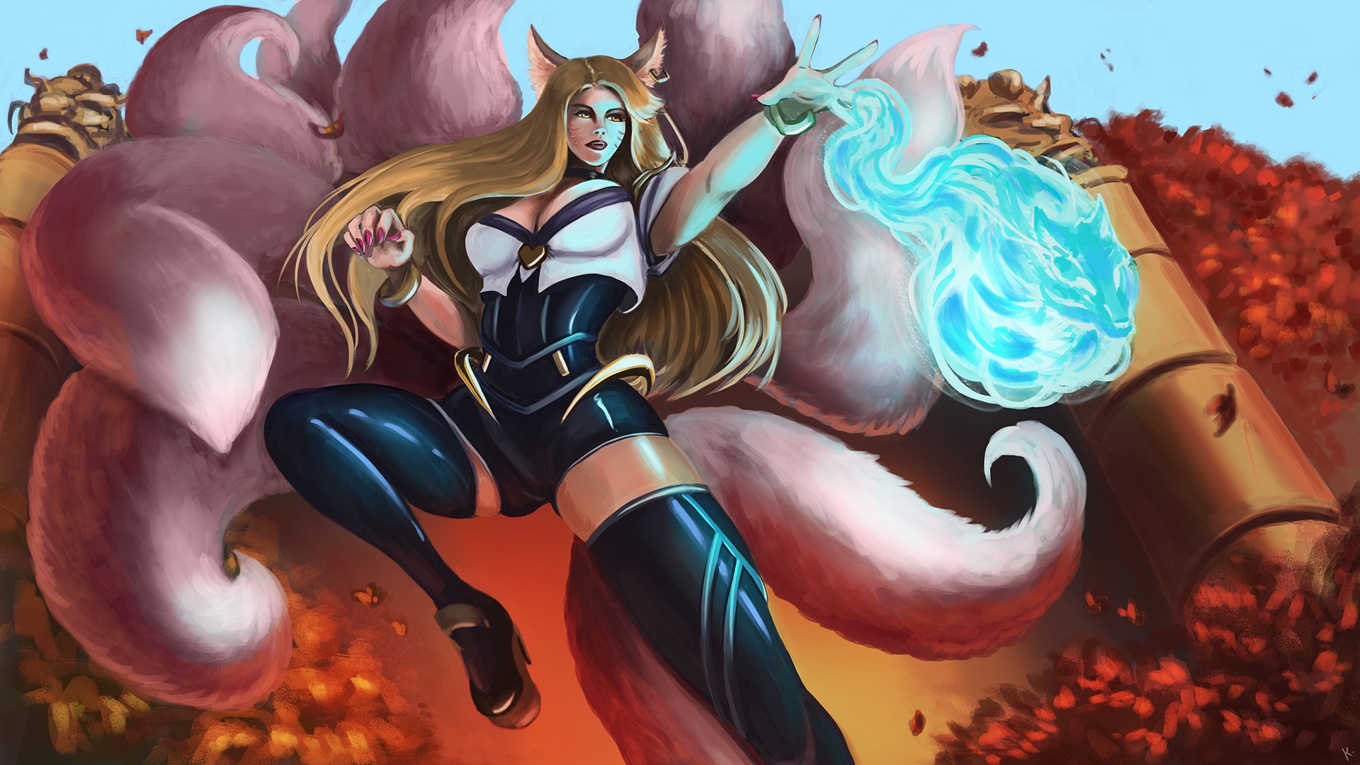 Splash Art Ahri K/DA par Katyusha