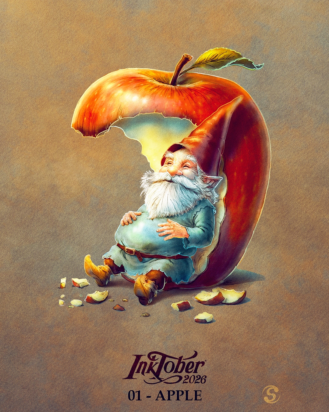 STEFOU-INKTOBER2026-01-APPLE par stefou