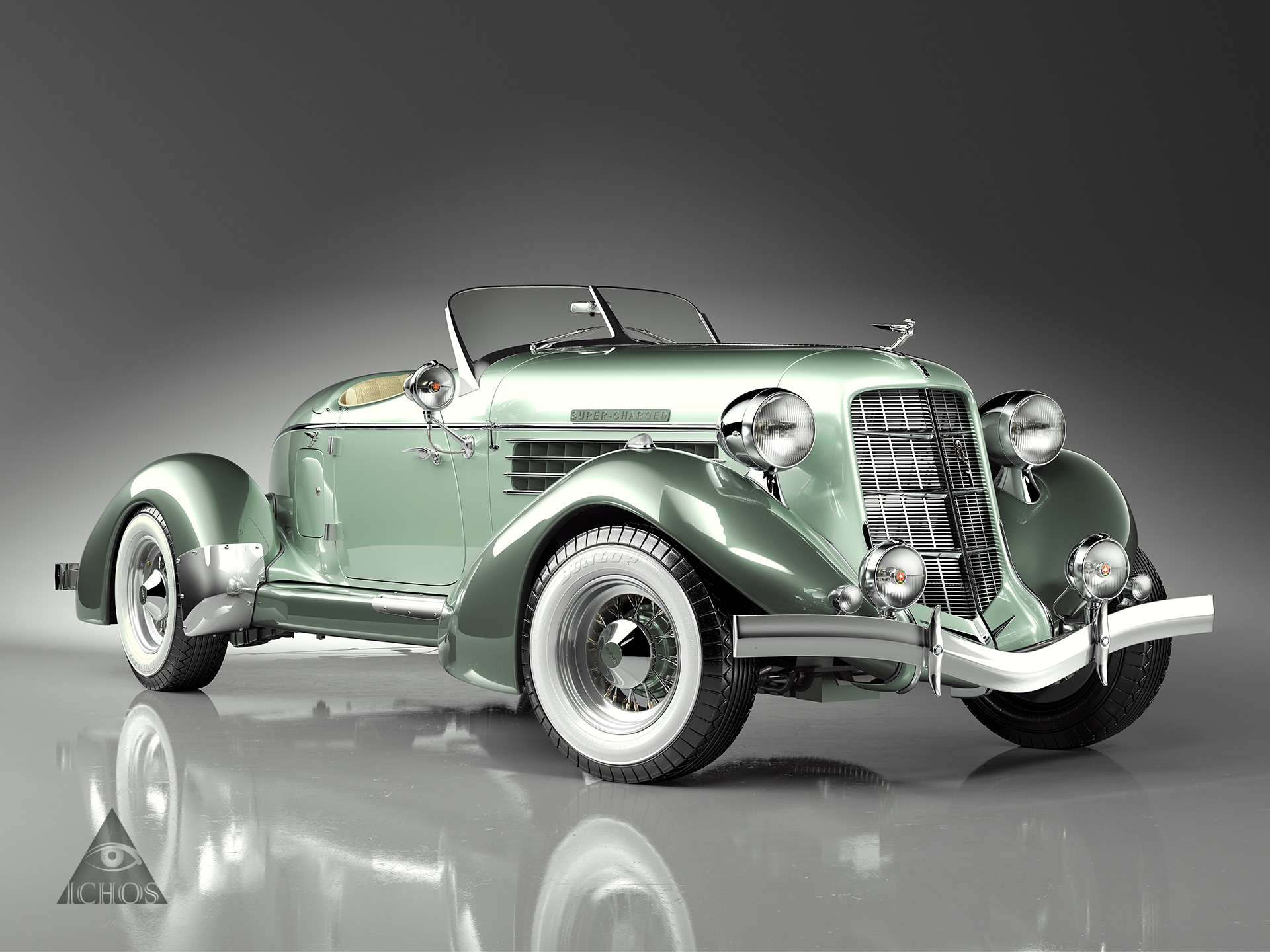 American Beauties - The Auburn 851 Speedster (almond green edition) par angelesteban