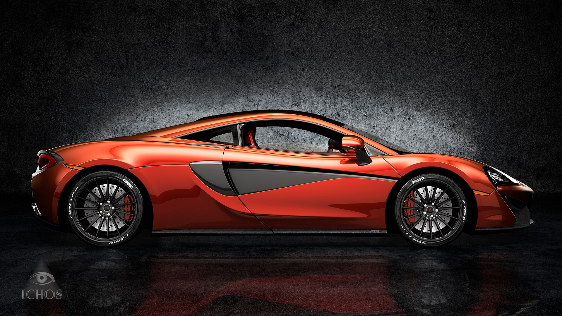 McLaren 570S "wine over Gold Edition" par angelesteban