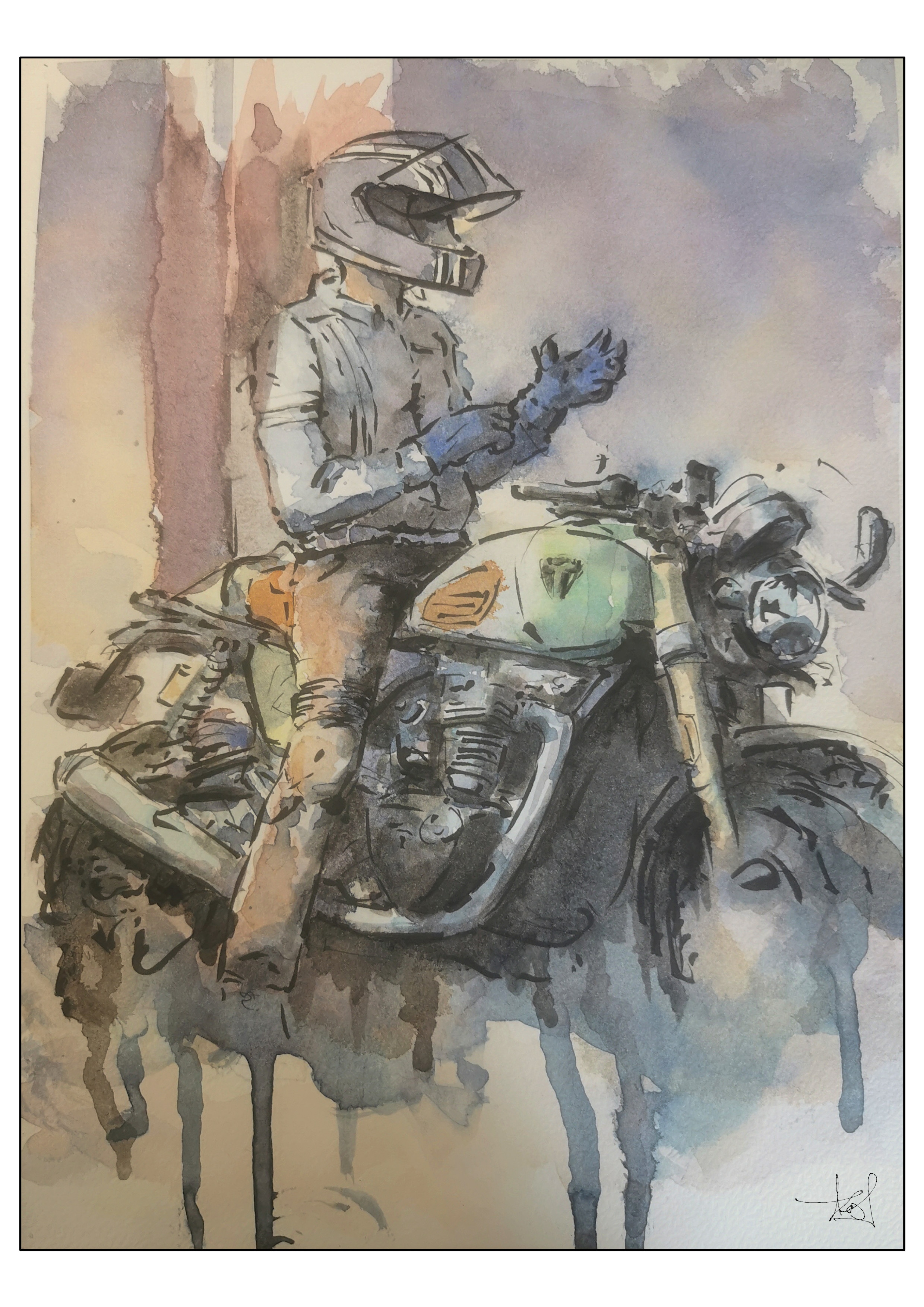 étude aquarelle + DP par zeda