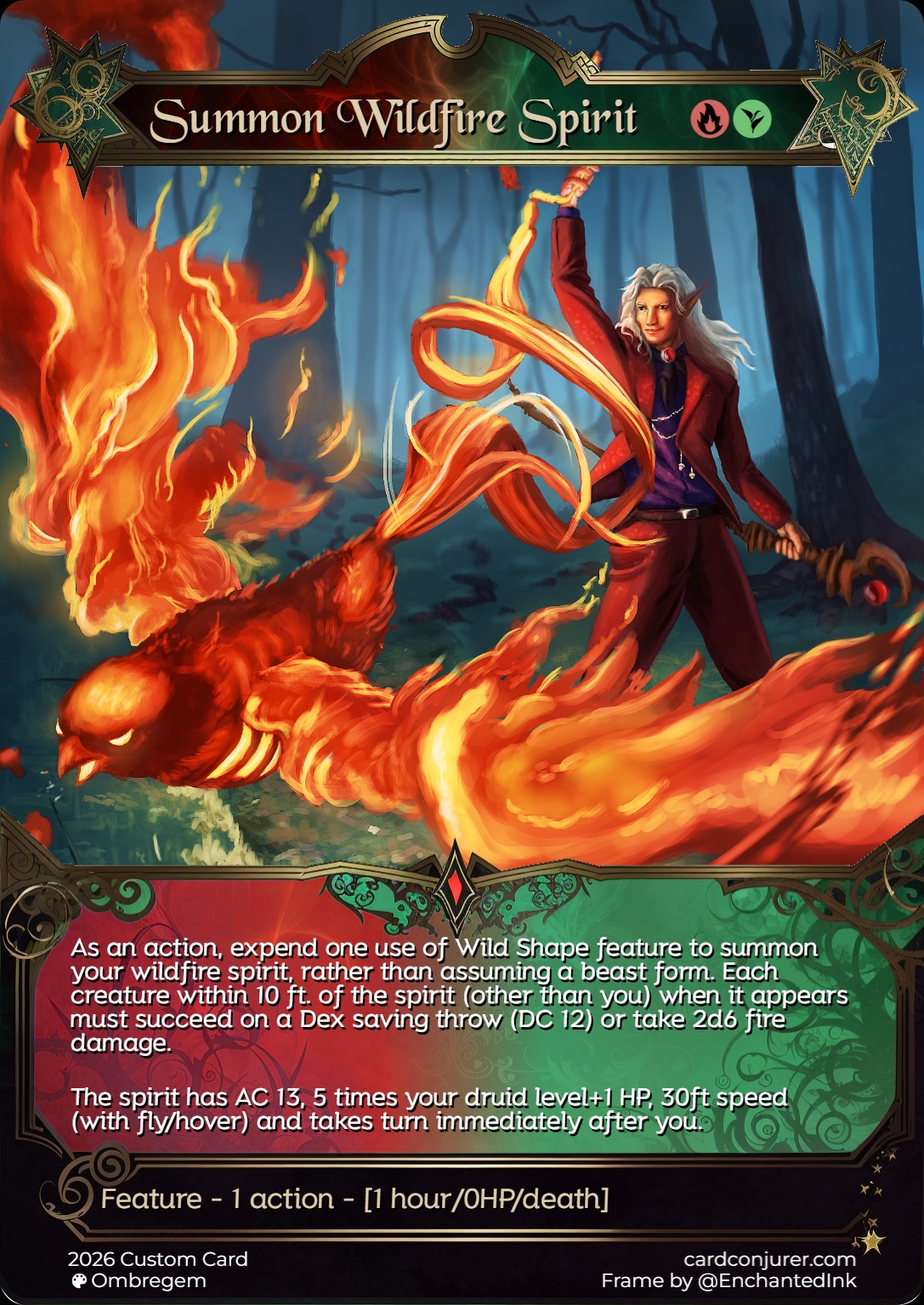 DND - Invocation d'esprit de feu de forêt par Ombregem