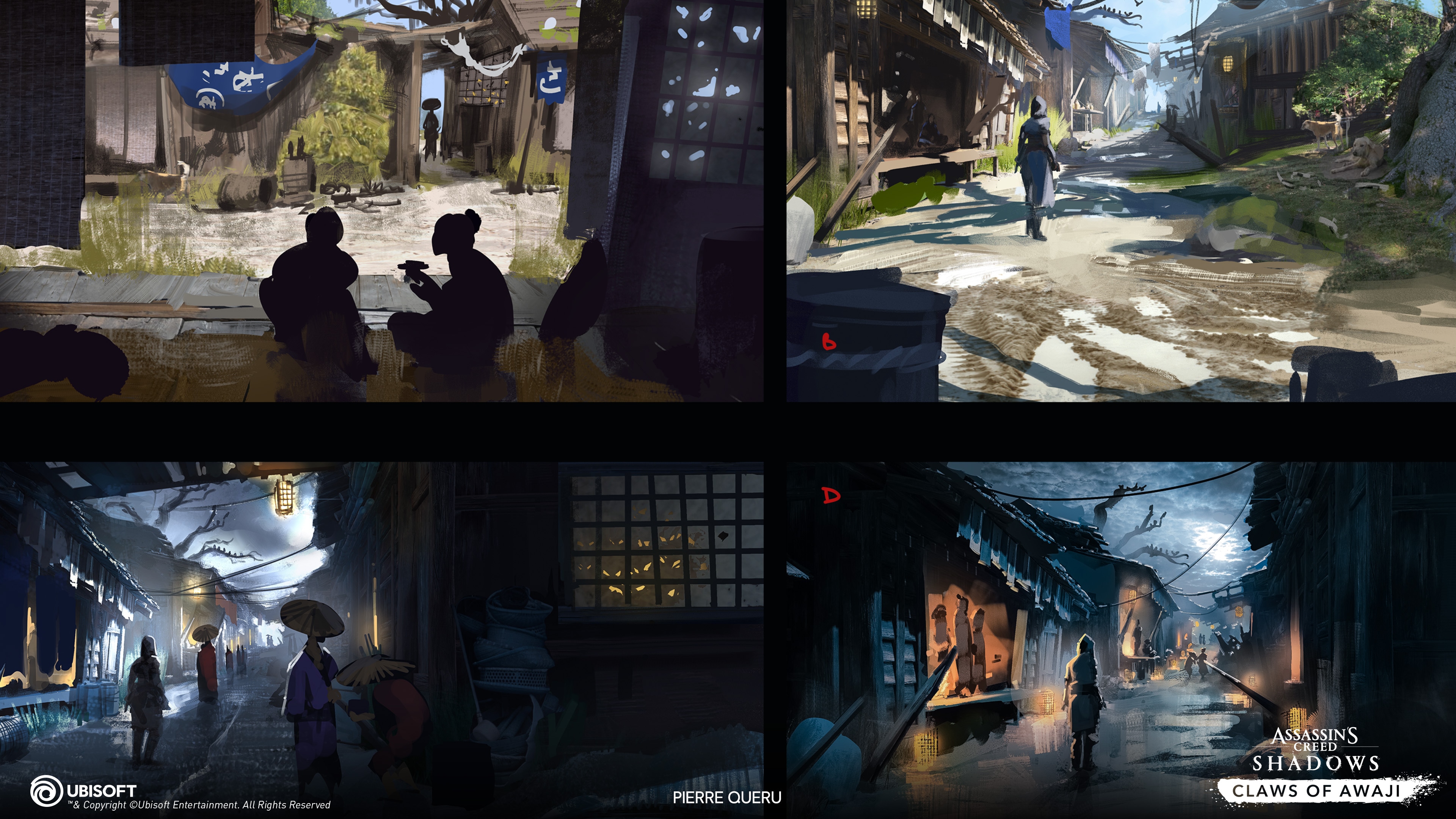 Assassin's creed shadows : Claws of awai - Sumoto Town concept arts par Zoh