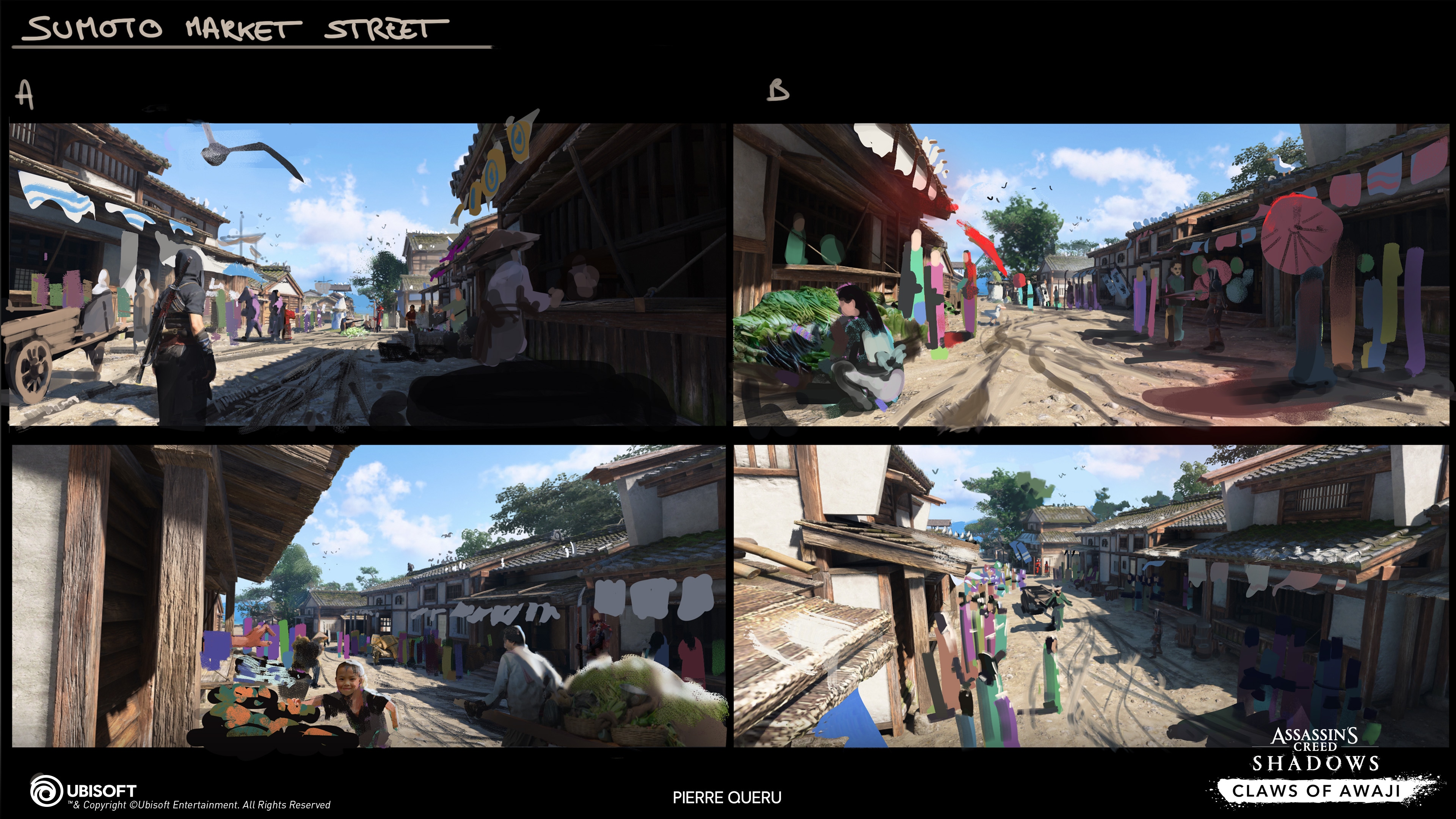 Assassin's creed shadows : Claws of awai - Sumoto Town concept arts par Zoh