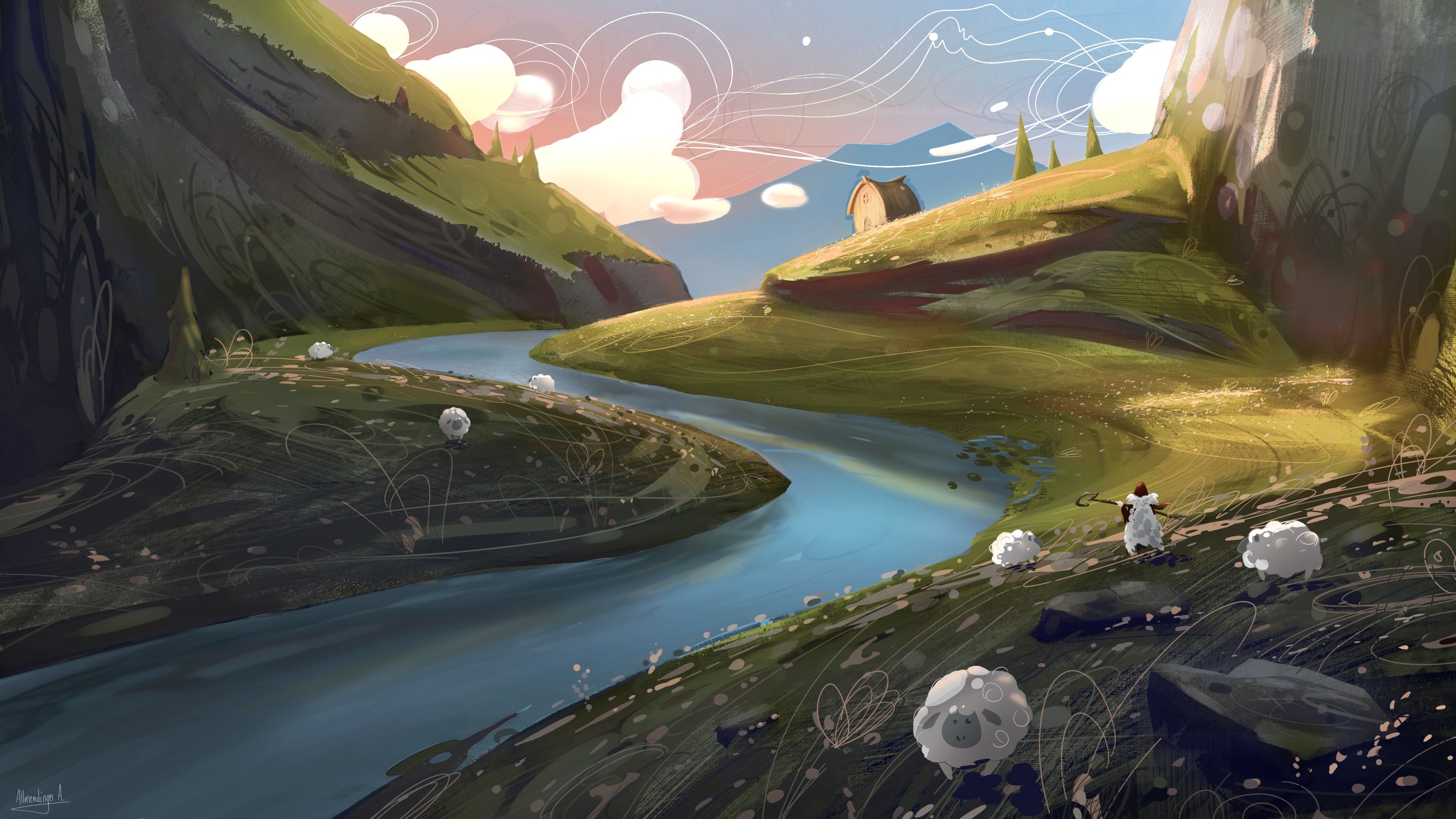 Bergère en montagne par a.alex