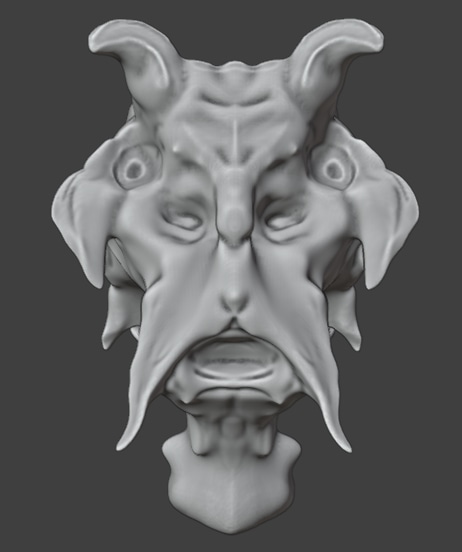 Sculpting 3d Blender - CH1 - Tête d'allien 1 - Jarjarbronx par maxime-d