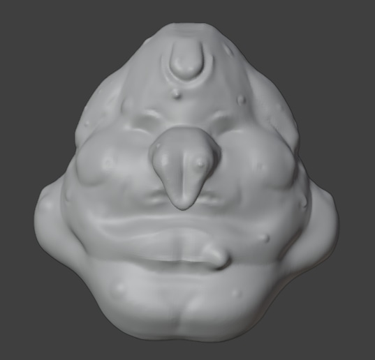 Sculpting 3d Blender - CH1 - Tête d'allien 2 - Gros tas d'glaires par maxime-d