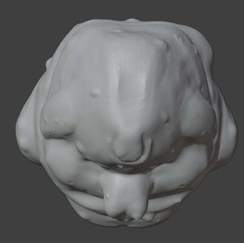 Sculpting 3d Blender - CH1 - Tête d'allien 2 - Gros tas d'glaires par maxime-d