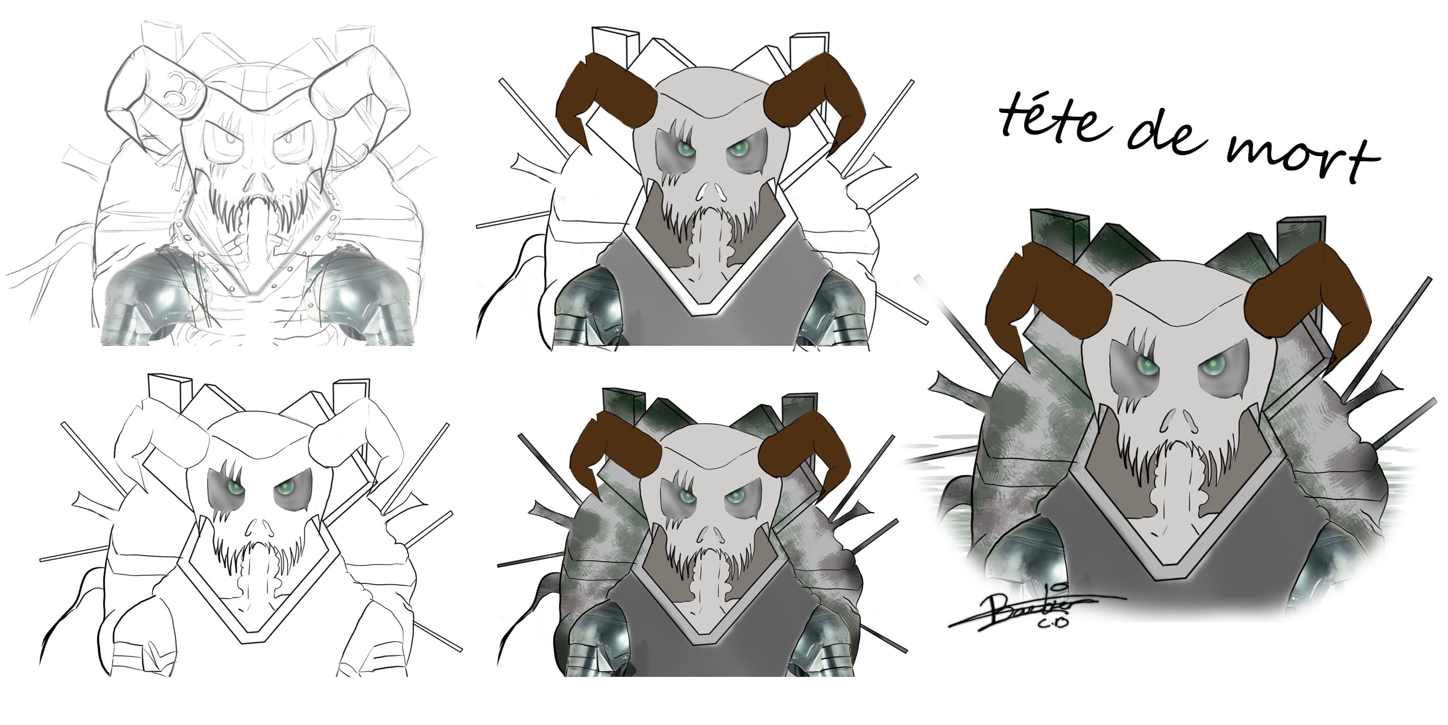 tete de mort croquis book par damonnoir78