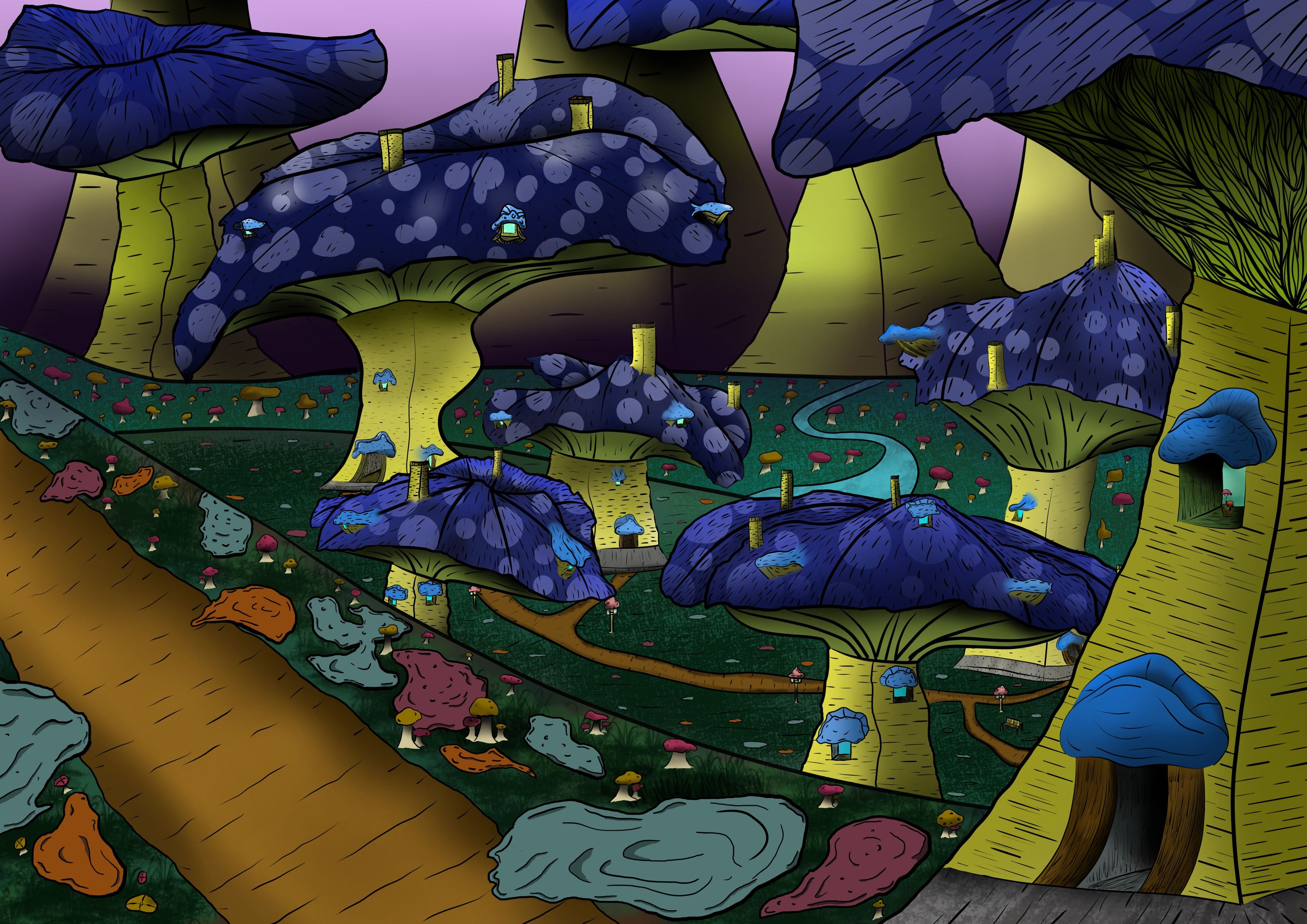 Ville champignon par Canayack21