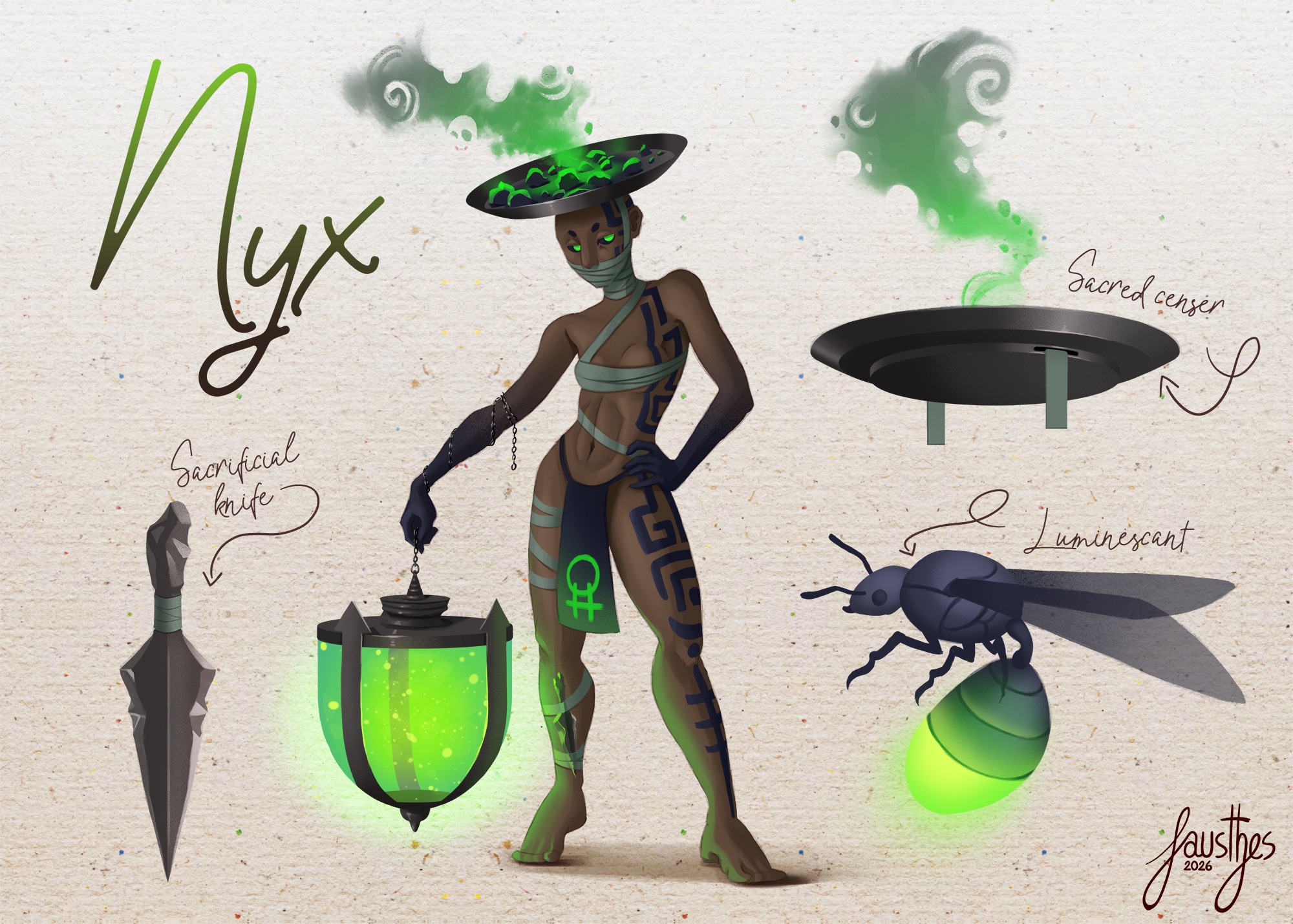 Nyx - Character design par Fausthès