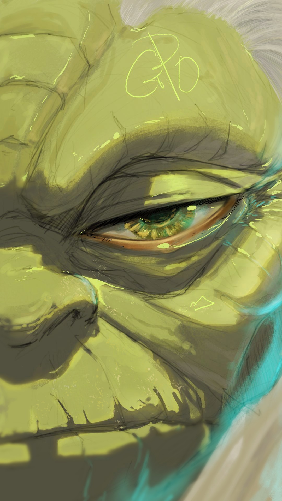 Illustration de maitre yoda par Patrick