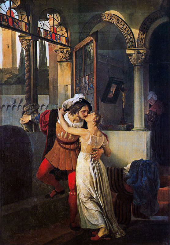 Francesco Hayez, Le dernier baiser de Roméo et Juliette, Villa Carlotta, 1823