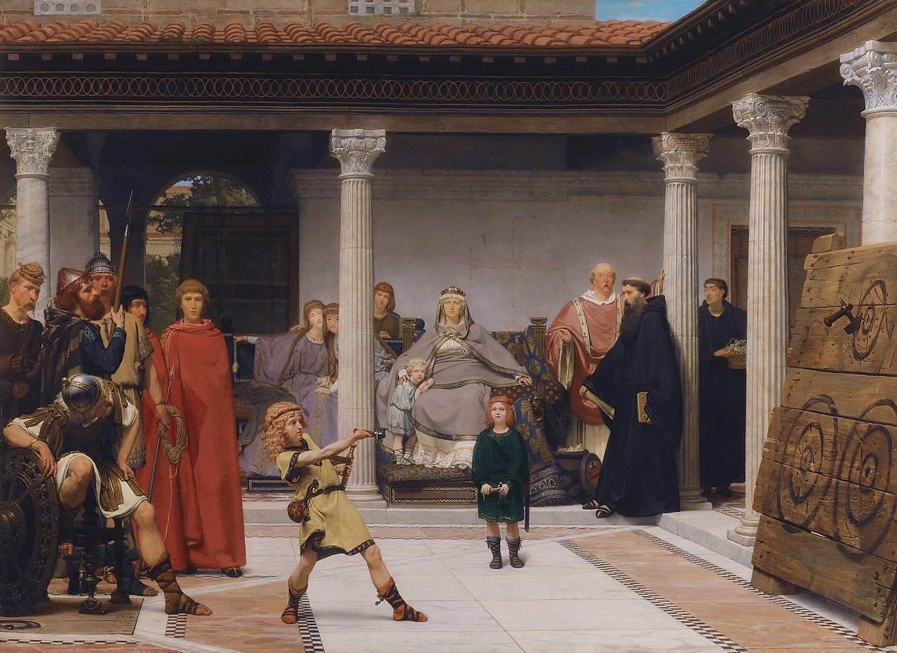 Lawrence Alma-Tadema, l'éducation des enfants de Clovis, collection particulière, 1861