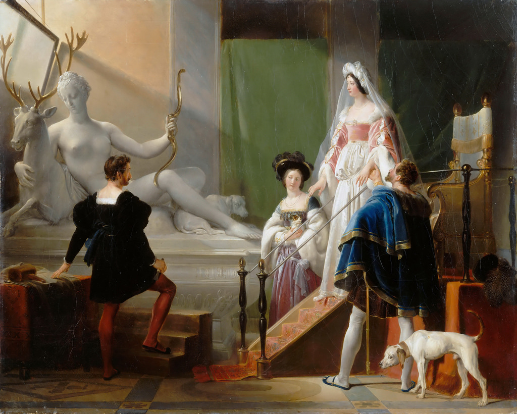 Alexandre-Évariste Fragonard, Diane de Poitiers dans l'atelier de Jean Goujo, musée du Louvre