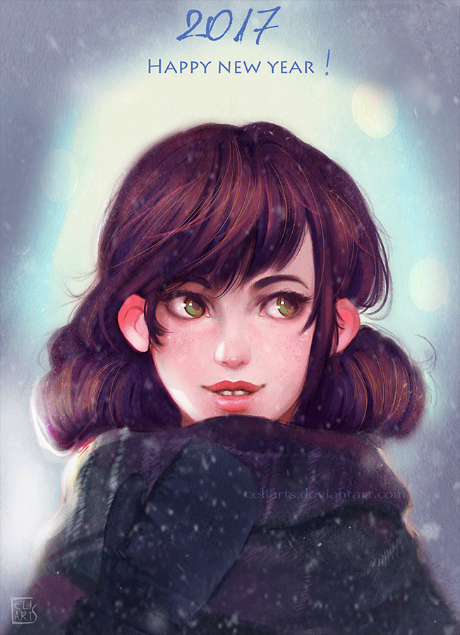 happy new year 2017 gif par Celia