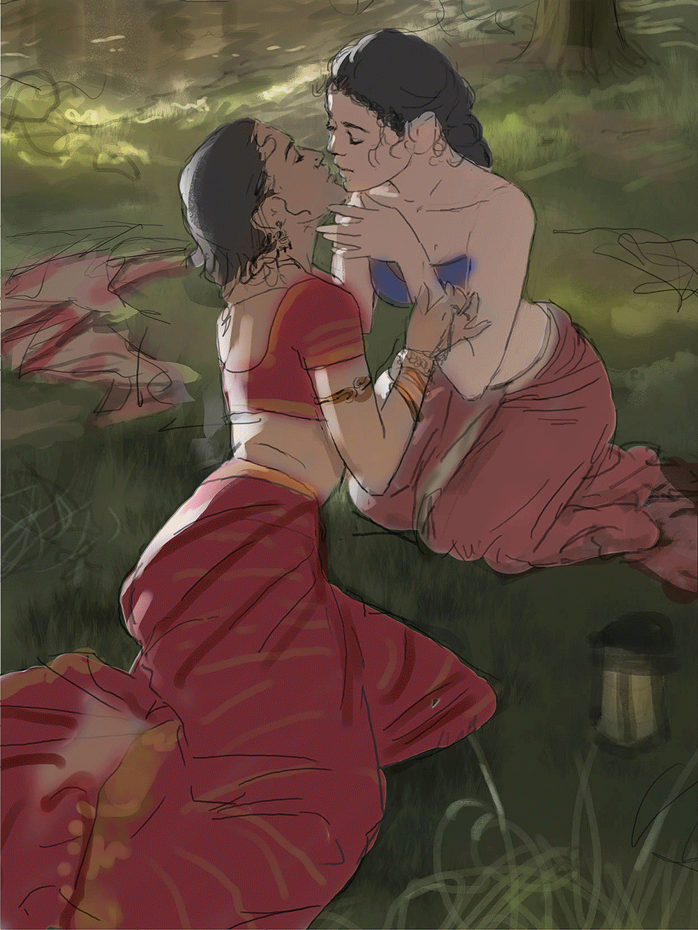 A Kiss Of Crimson Ash Commission par Morganemgl