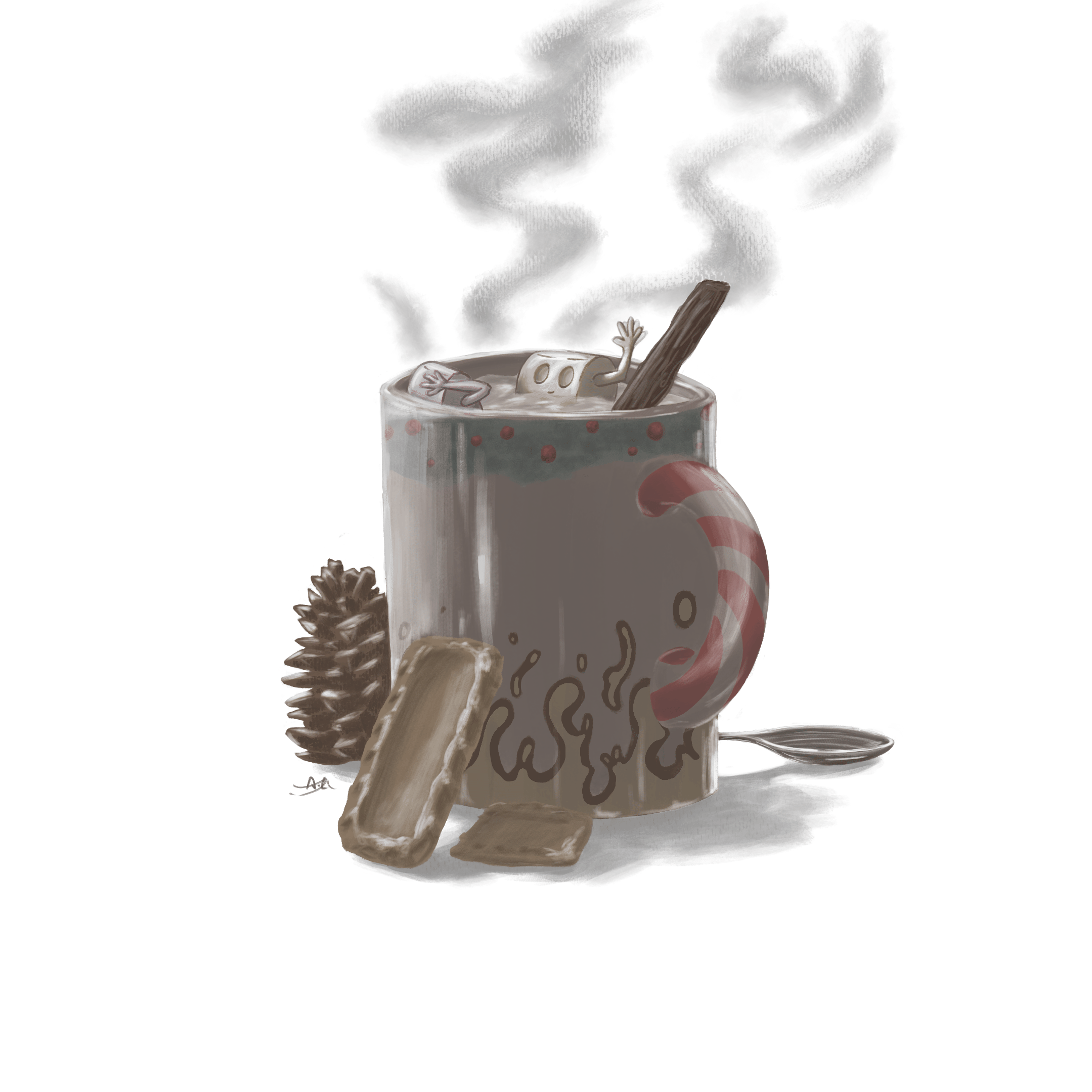 Hot chocolate and shamallow par ALArts