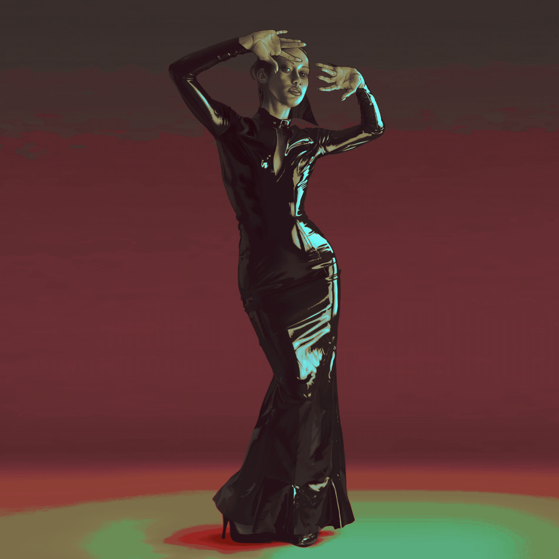 Étude de texture : le latex (Exercice bonus chap 5 partie 1) par 22nin-art