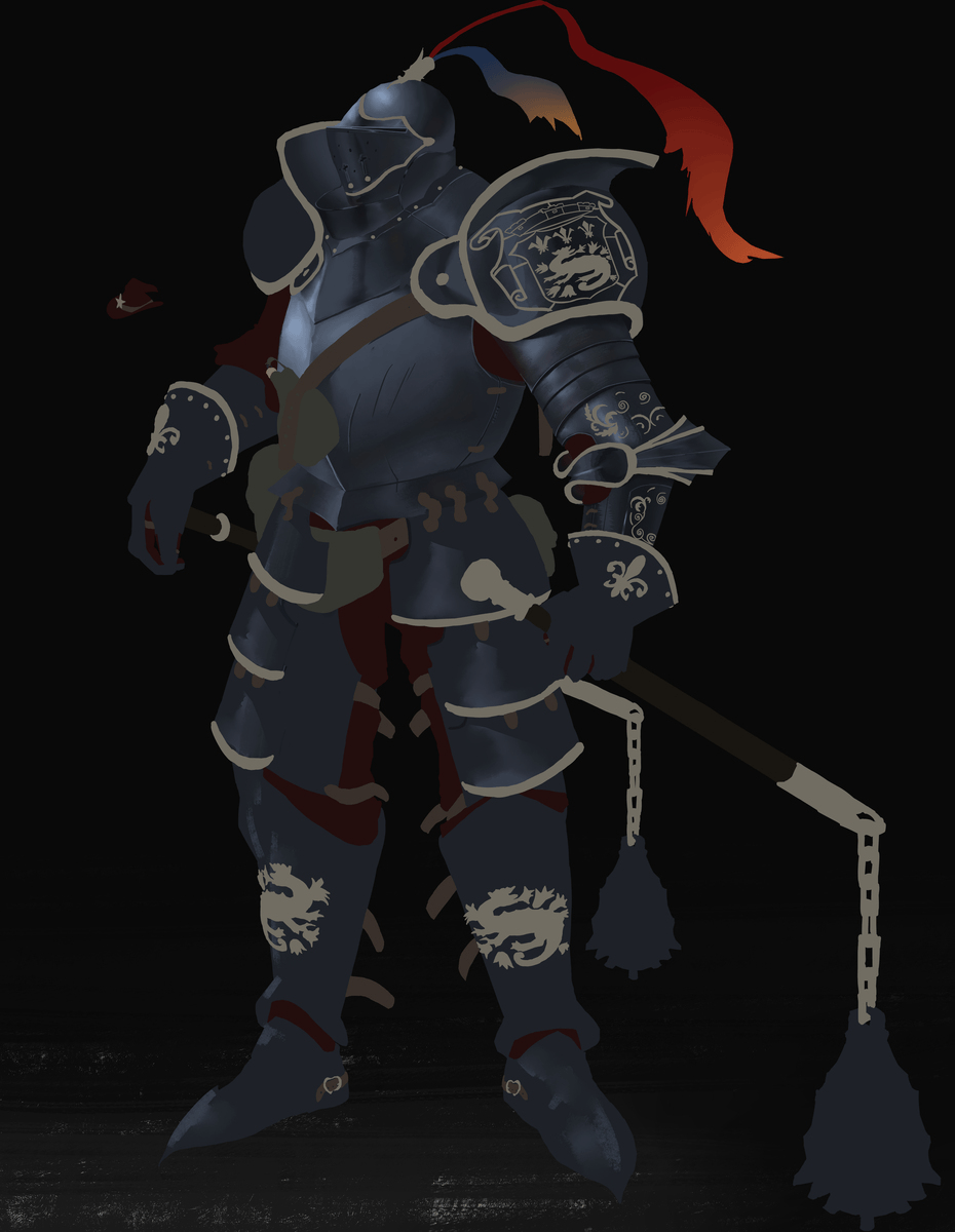 Guélimer of Vestfold and Solid the snake par Kaballe of Astora