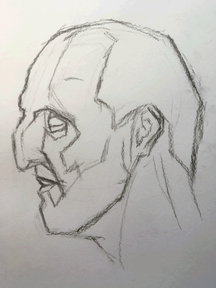 Portrait au Fusain par WAWA