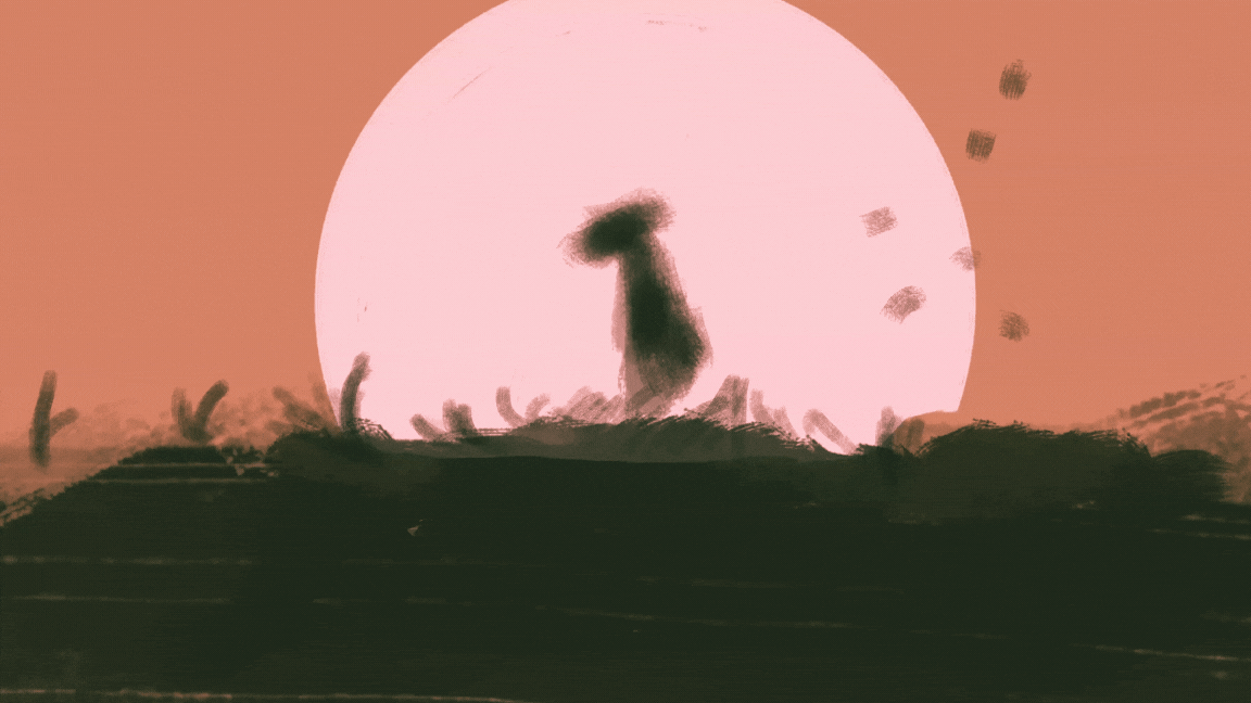 Ronin under the moonlight-animation loop par Lokk