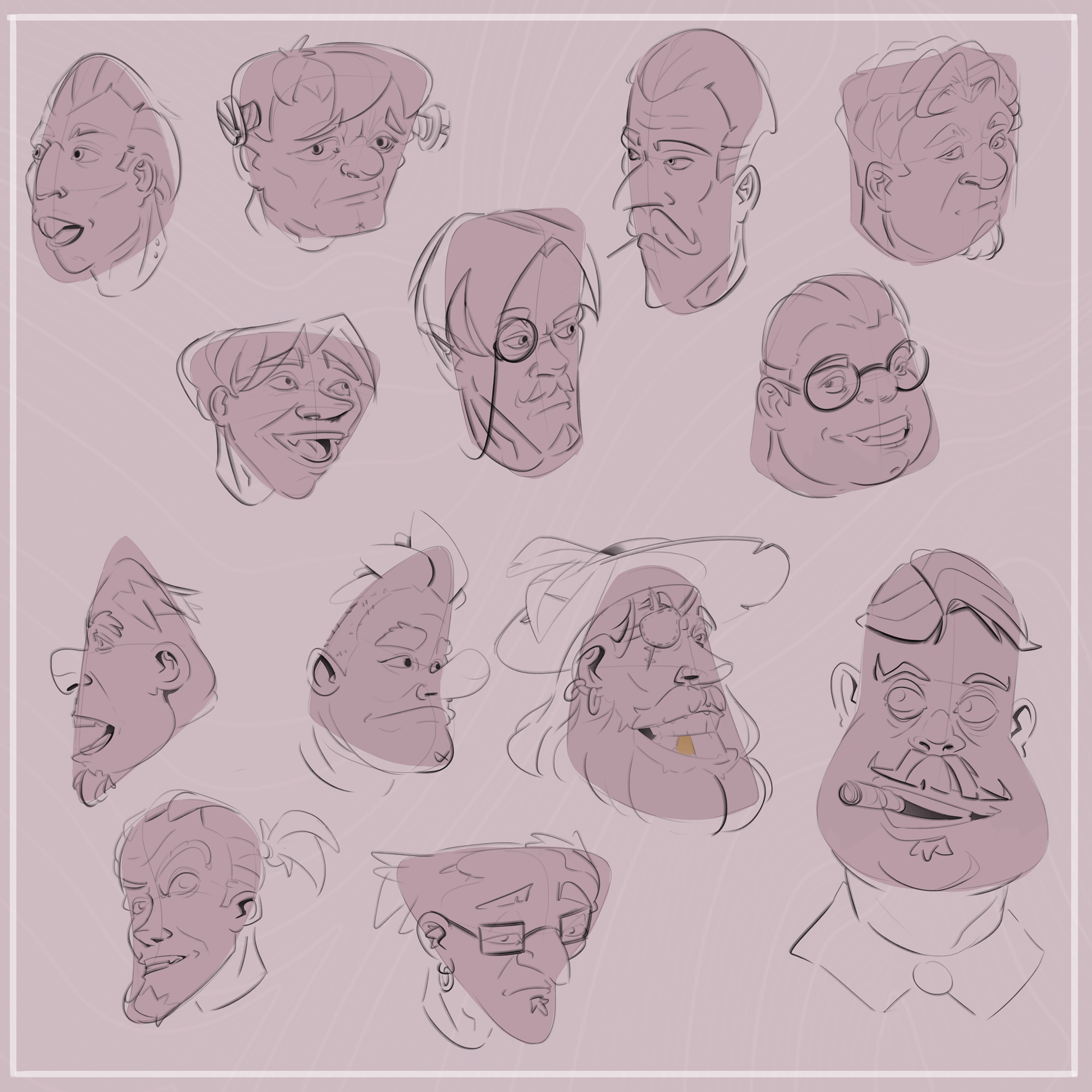 Faces design from simple shapes par Eternal