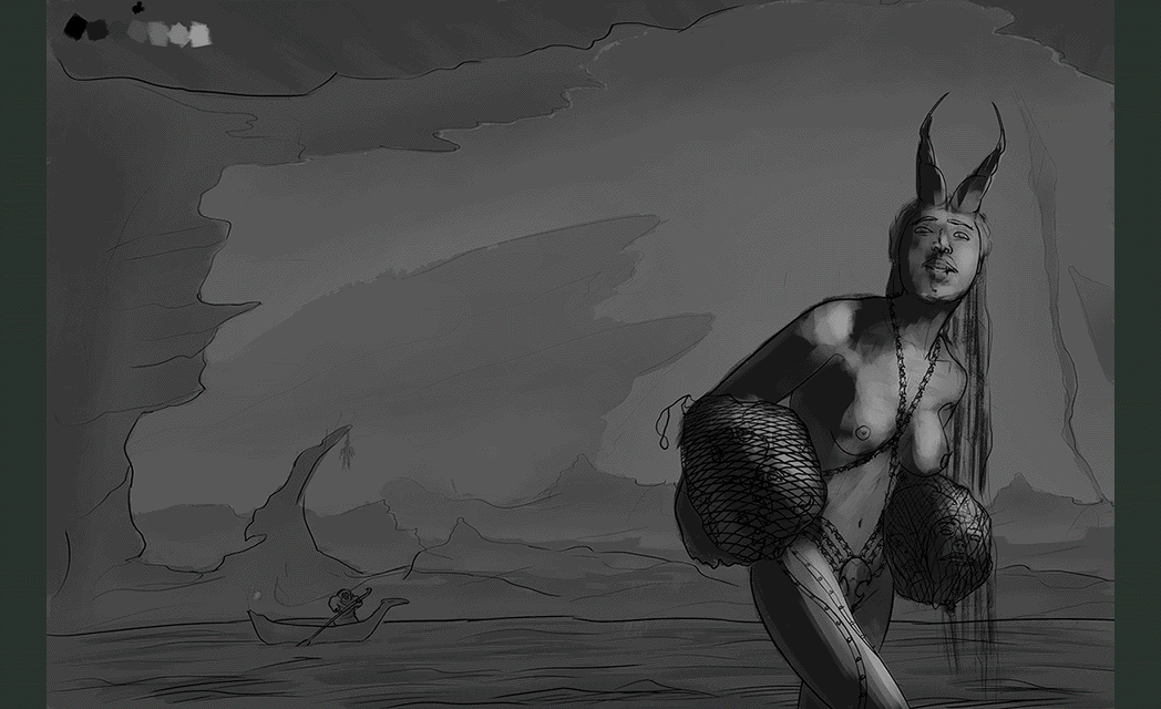 Démone, pêcheuse aux enfers par Hieronymos